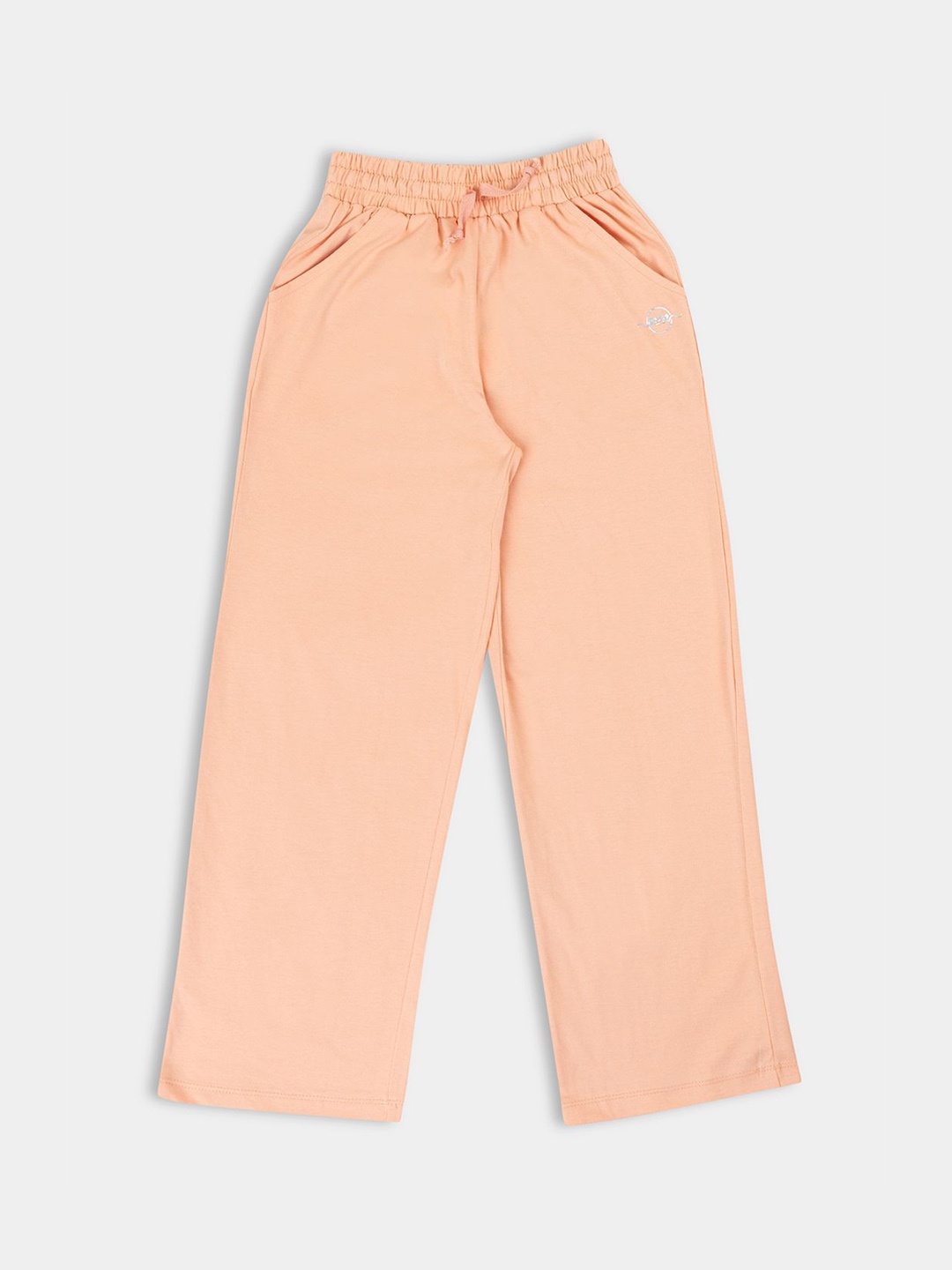 

PAMPOLINA Girls Mid Rise Cotton Track Pants, Peach