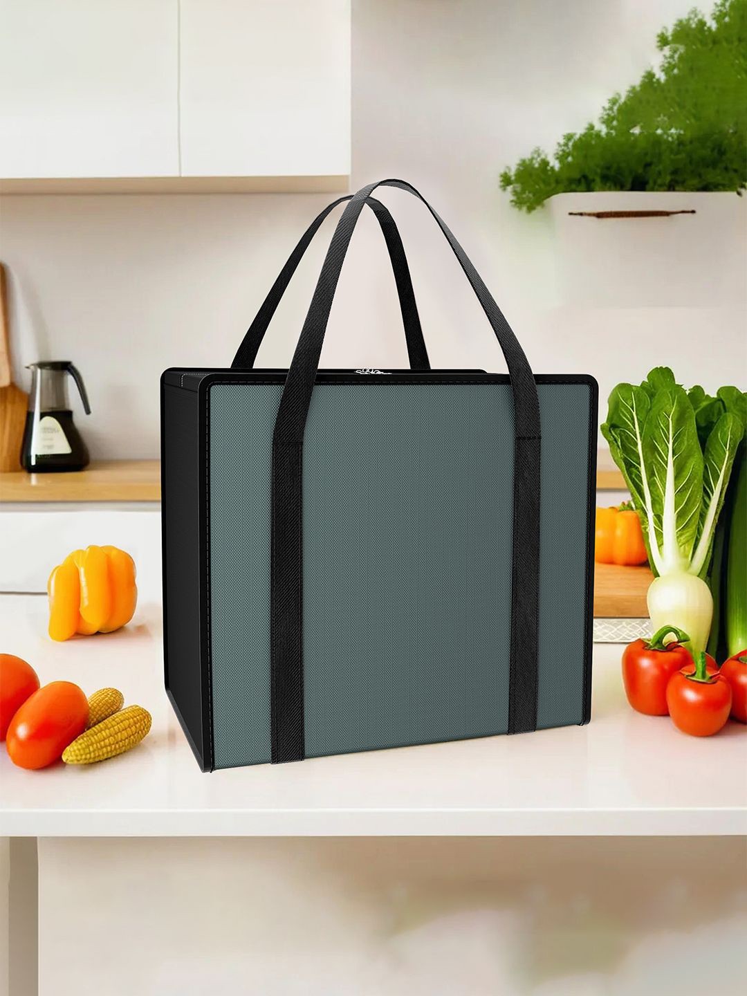 

Kuber Industries Structured Handheld Bag, Grey