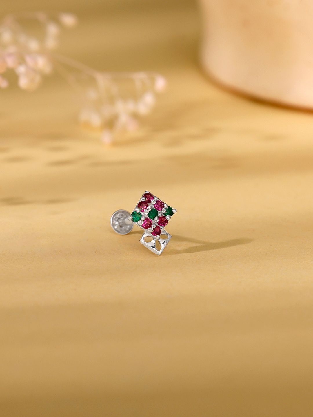 

GIVA 925 Sterling Silver Rhodium-Plated Stud Nosepin