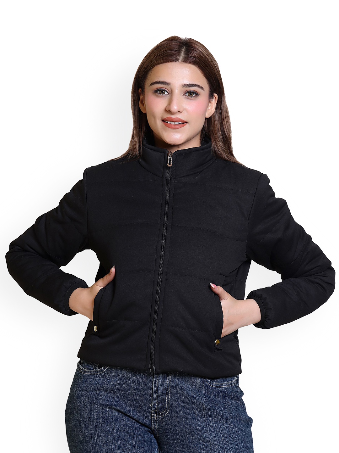 

Brazo Women Lightweight Crop Padded Jacket, Black