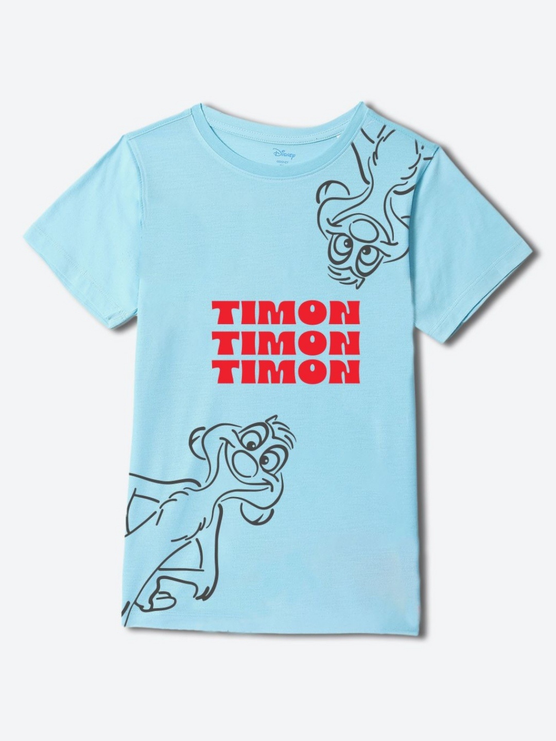 

YK Disney Boys Graphic Printed Round Neck Cotton T-shirt, Blue