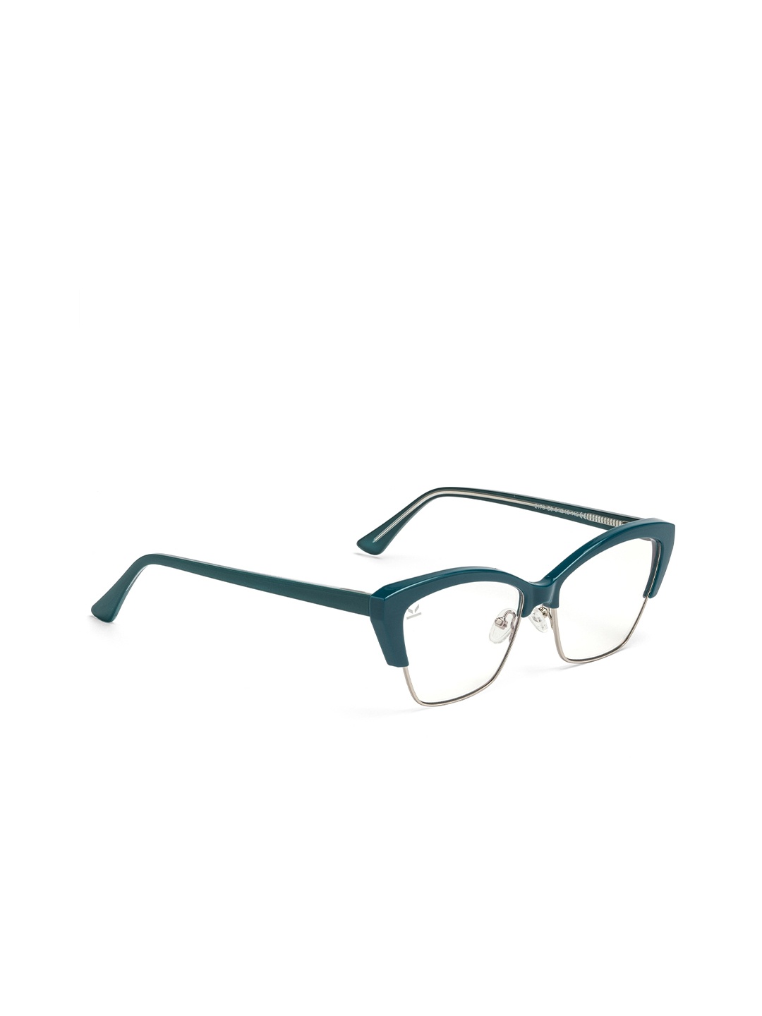 

PERKEY Women Half Rim Cateye Frames, Green