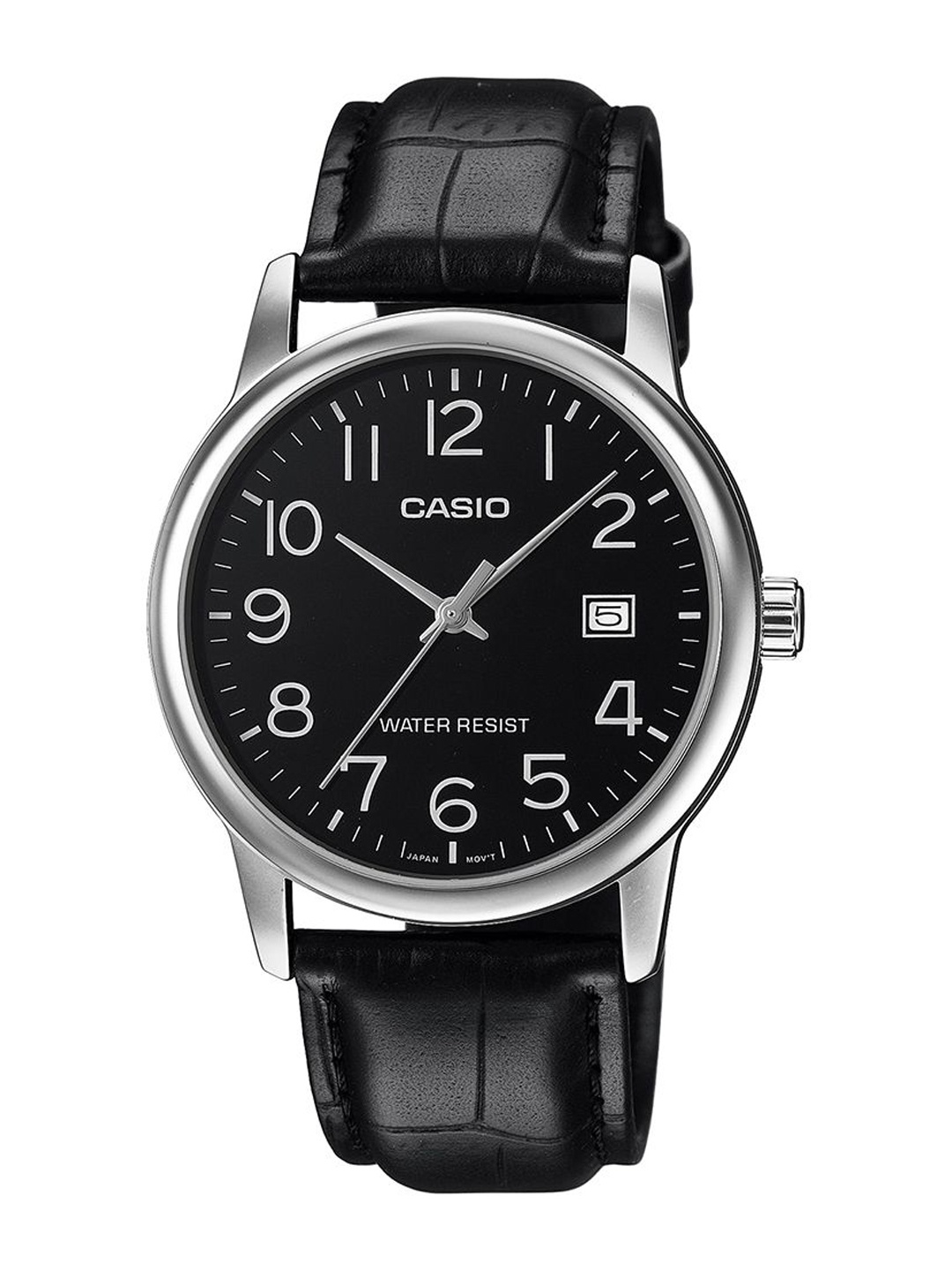 

CASIO Men Dial & Leather Cuff Straps Analogue Watch A2315, Black