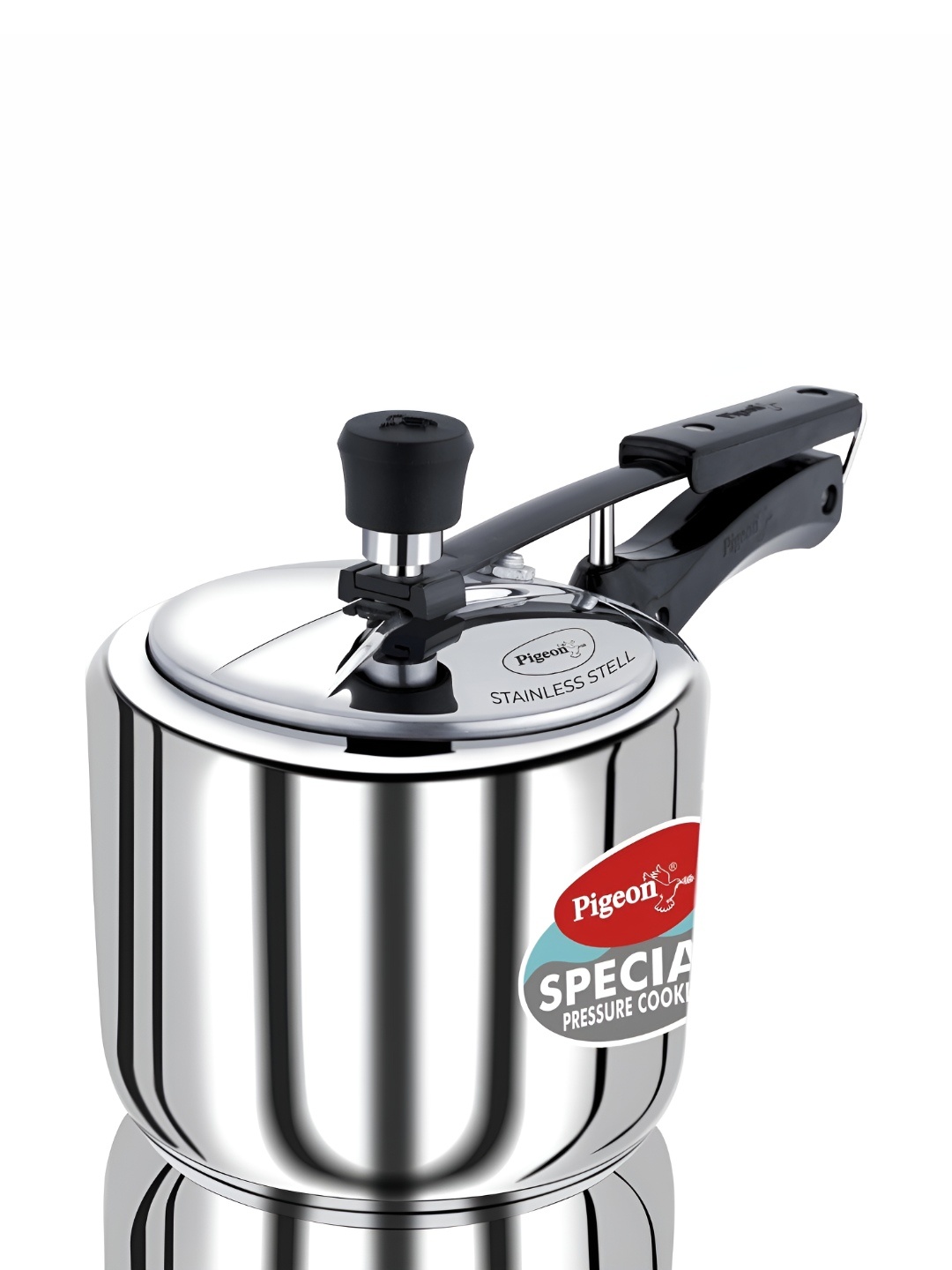 

Pigeon Special Black Stainless Steel Pressure Cooker With Induction - 3L, Silver