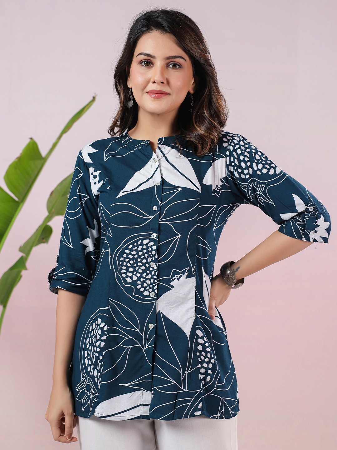 

KALINI Printed Tunic, Teal