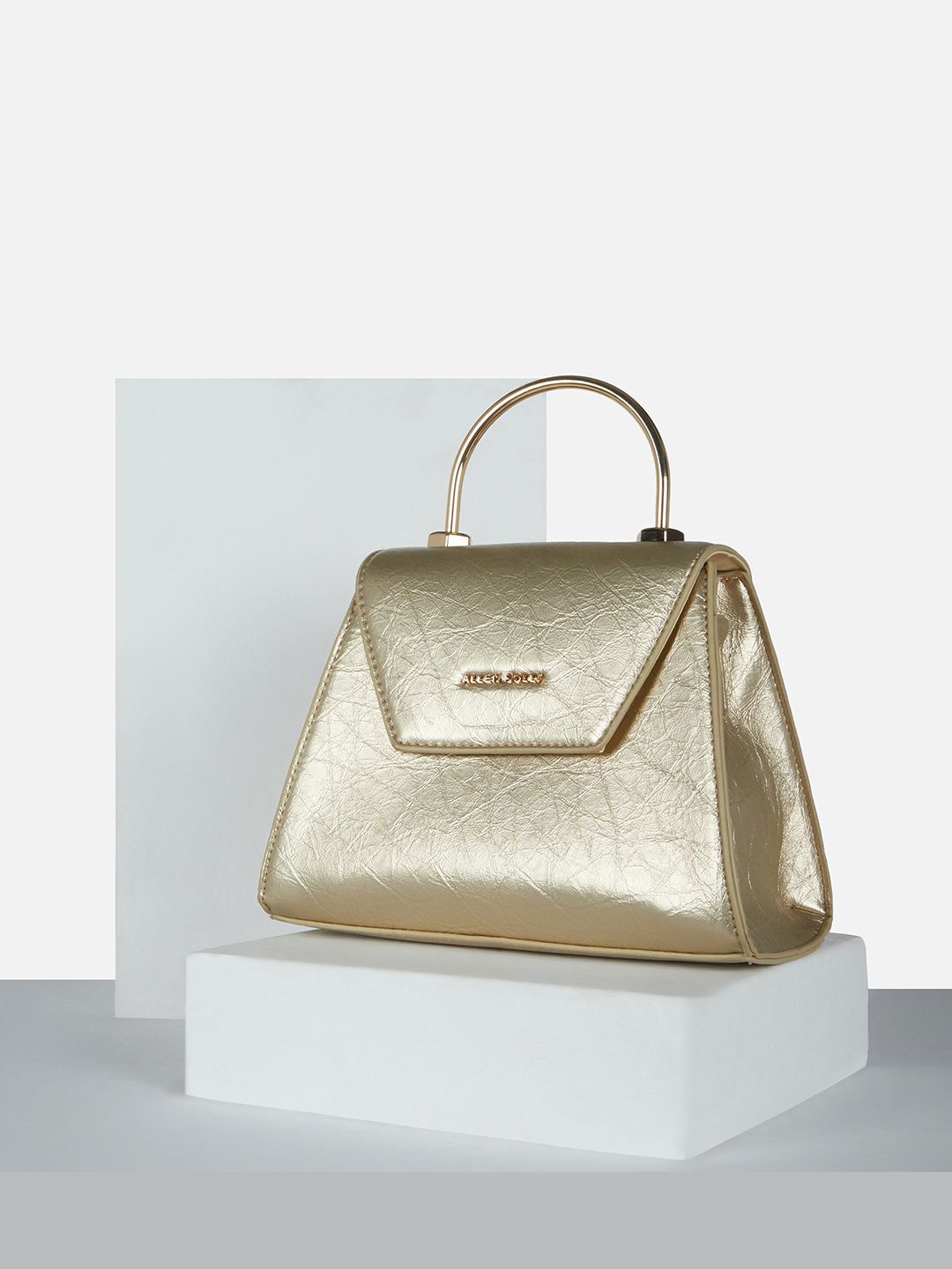 

Allen Solly Woman PU Structured Sling Bag, Gold