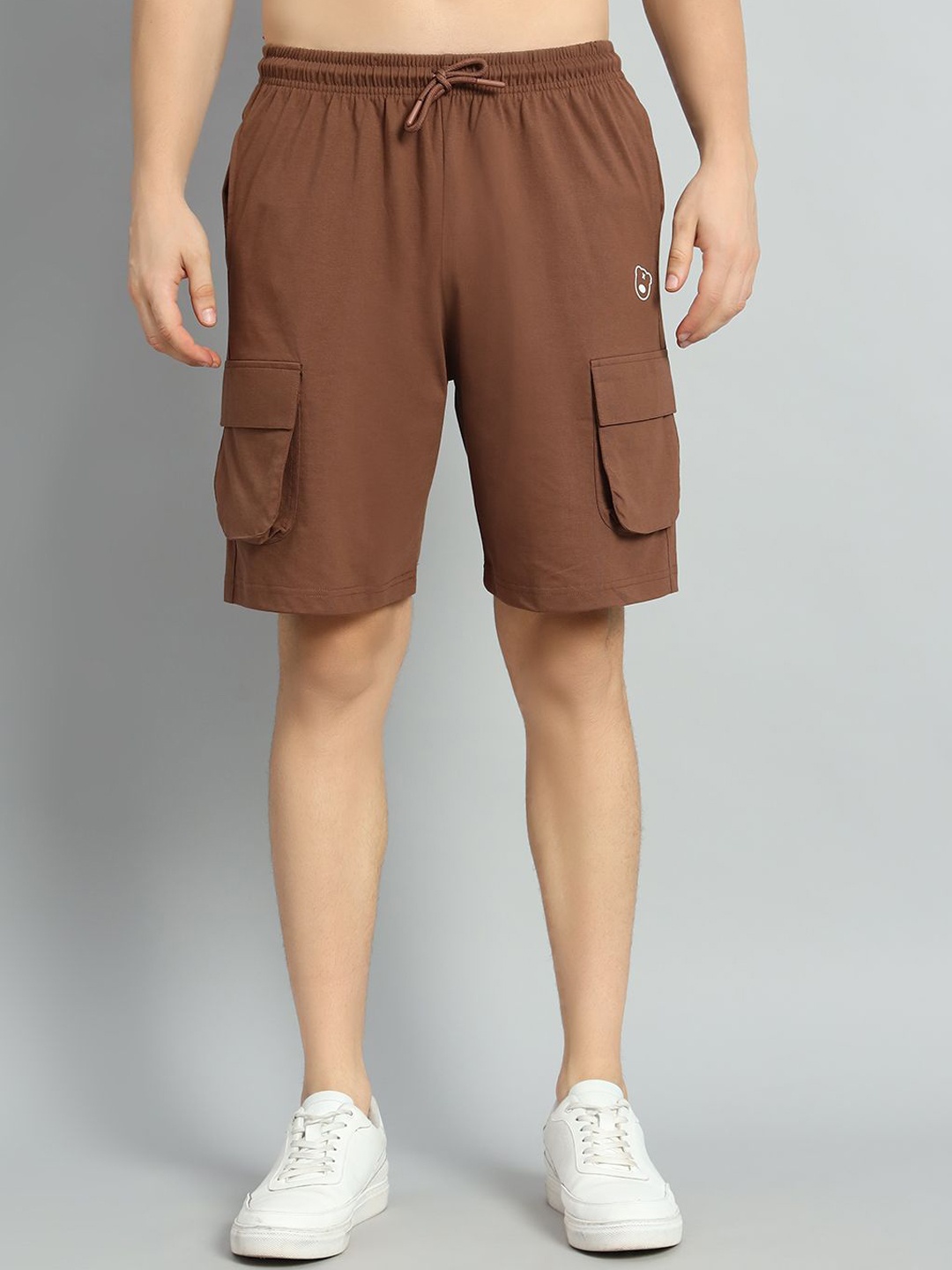 

GRIFFEL Men High-Rise Shorts, Coffee brown