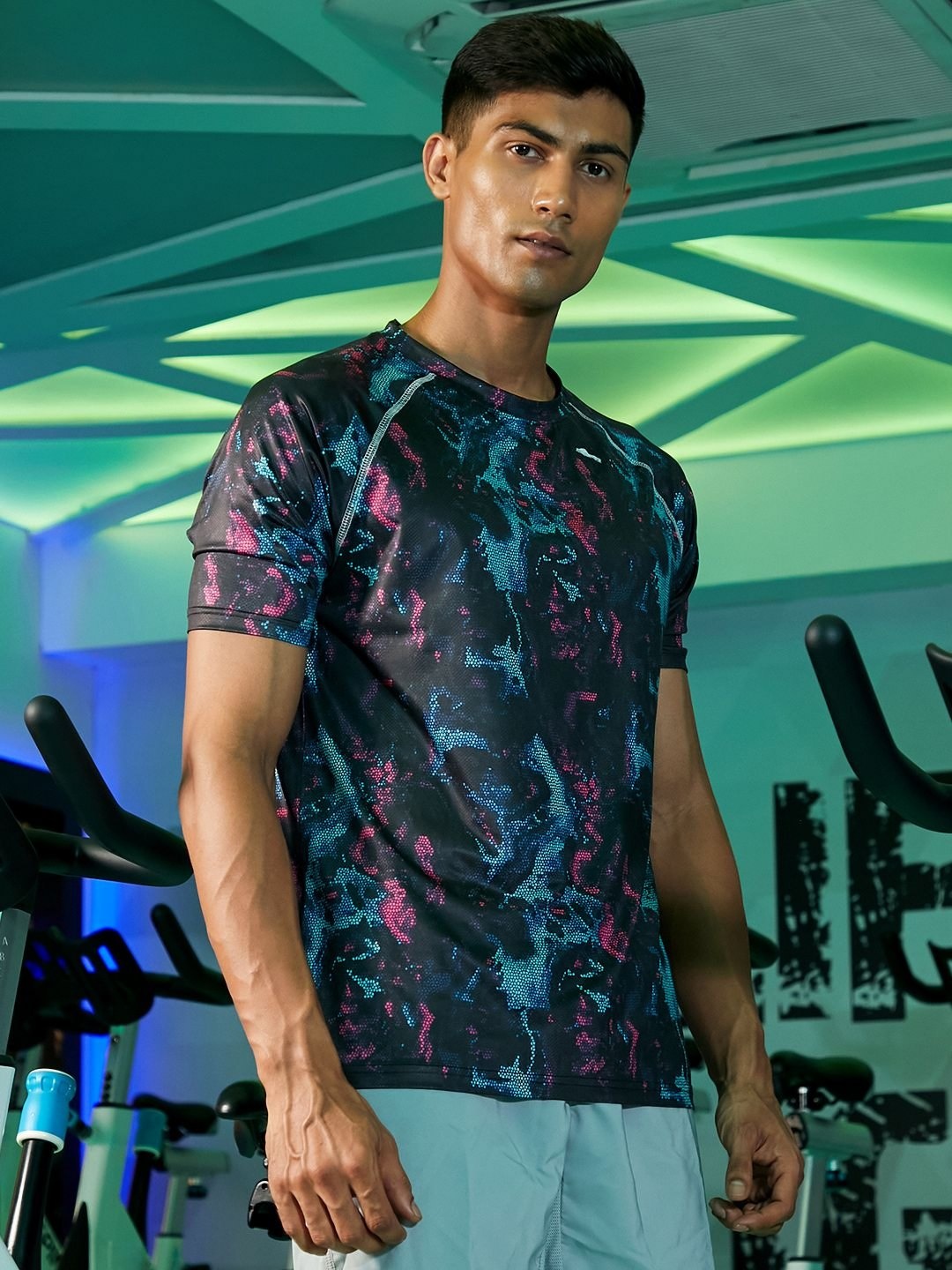 

CS LIFE Men Abstract Printed Round Neck T-Shirt, Multi