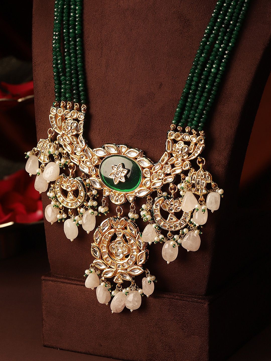 

Priyaasi Gold-Plated Kundan & Stone-Studded Jewellery Set