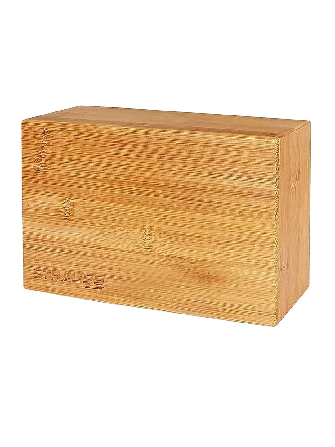 

STRAUSS Textured Wooden Yoga Brick, Brown