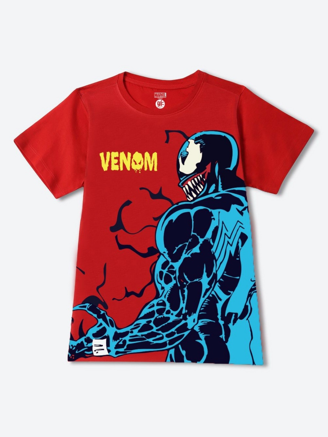 

YK Marvel Boys Graphic Printed Round Neck Cotton T-shirt, Red