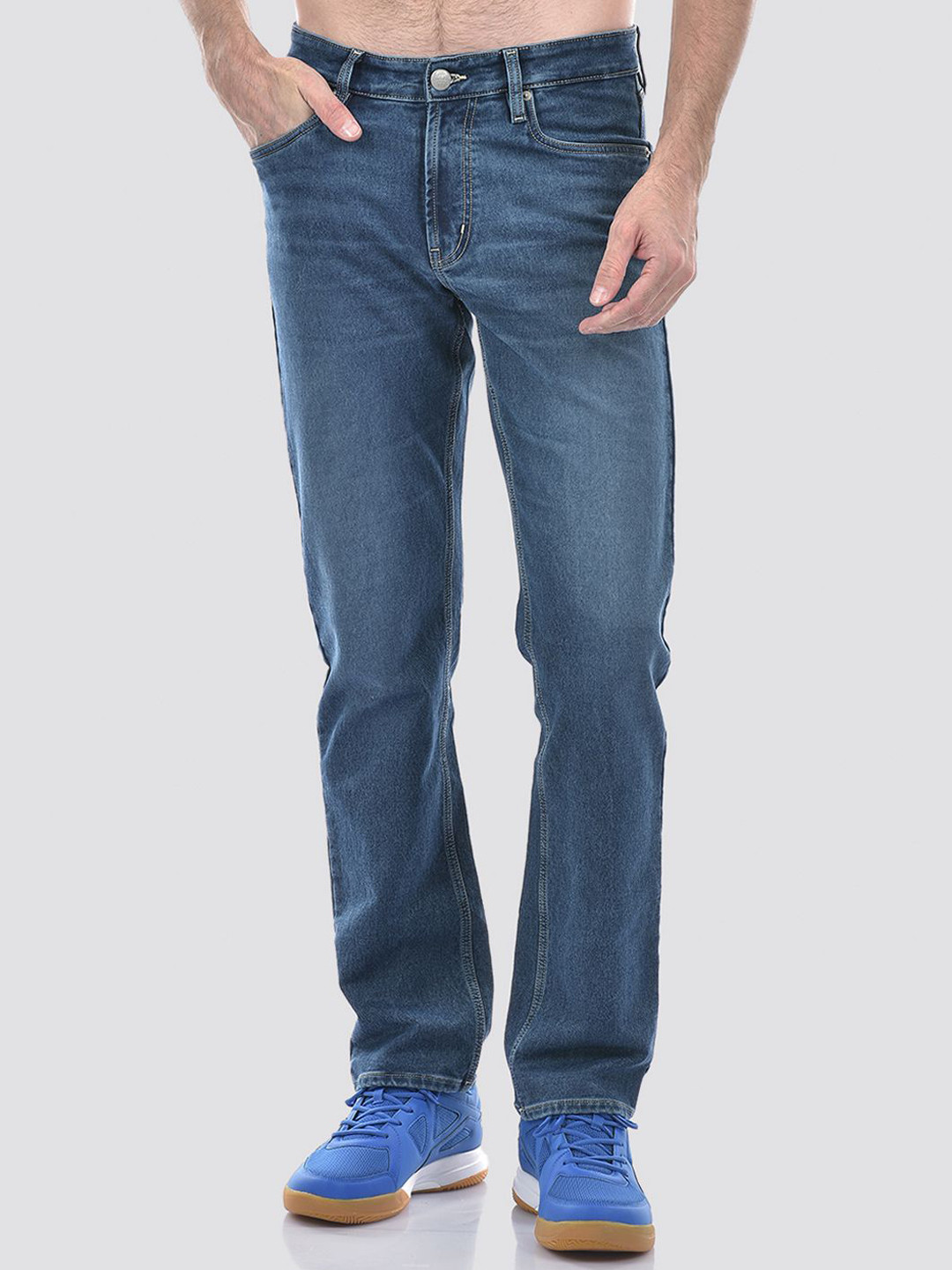 

Numero Uno Men Light Fade Stretchable Jeans, Blue