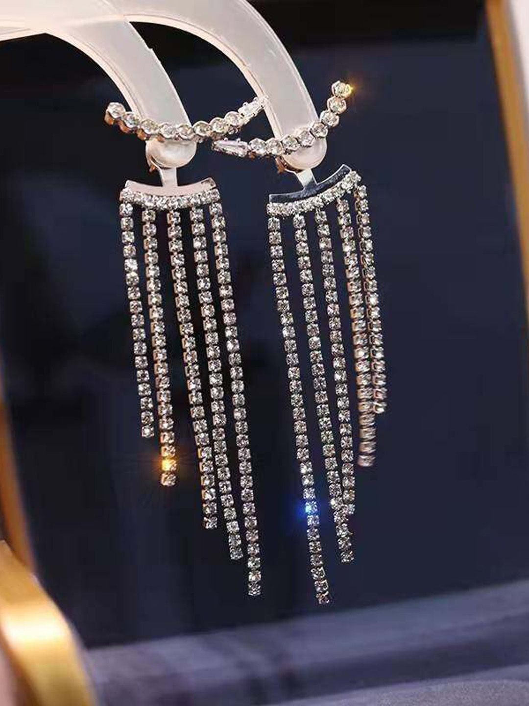 

KRENOZ Classic Drop Earrings, Silver
