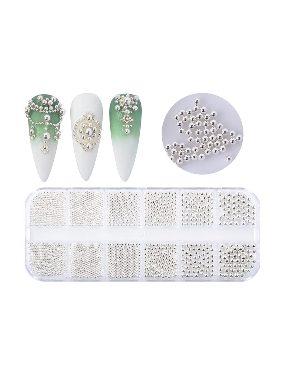 

RANORE 3D Nail Design Decoration Mini Stainless Steel Silver Beads- 200gm