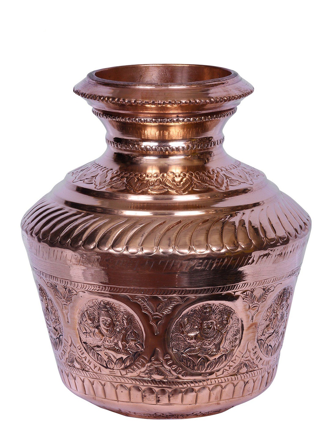 

Exotic India Copper Ashta Lakshmi Kalash