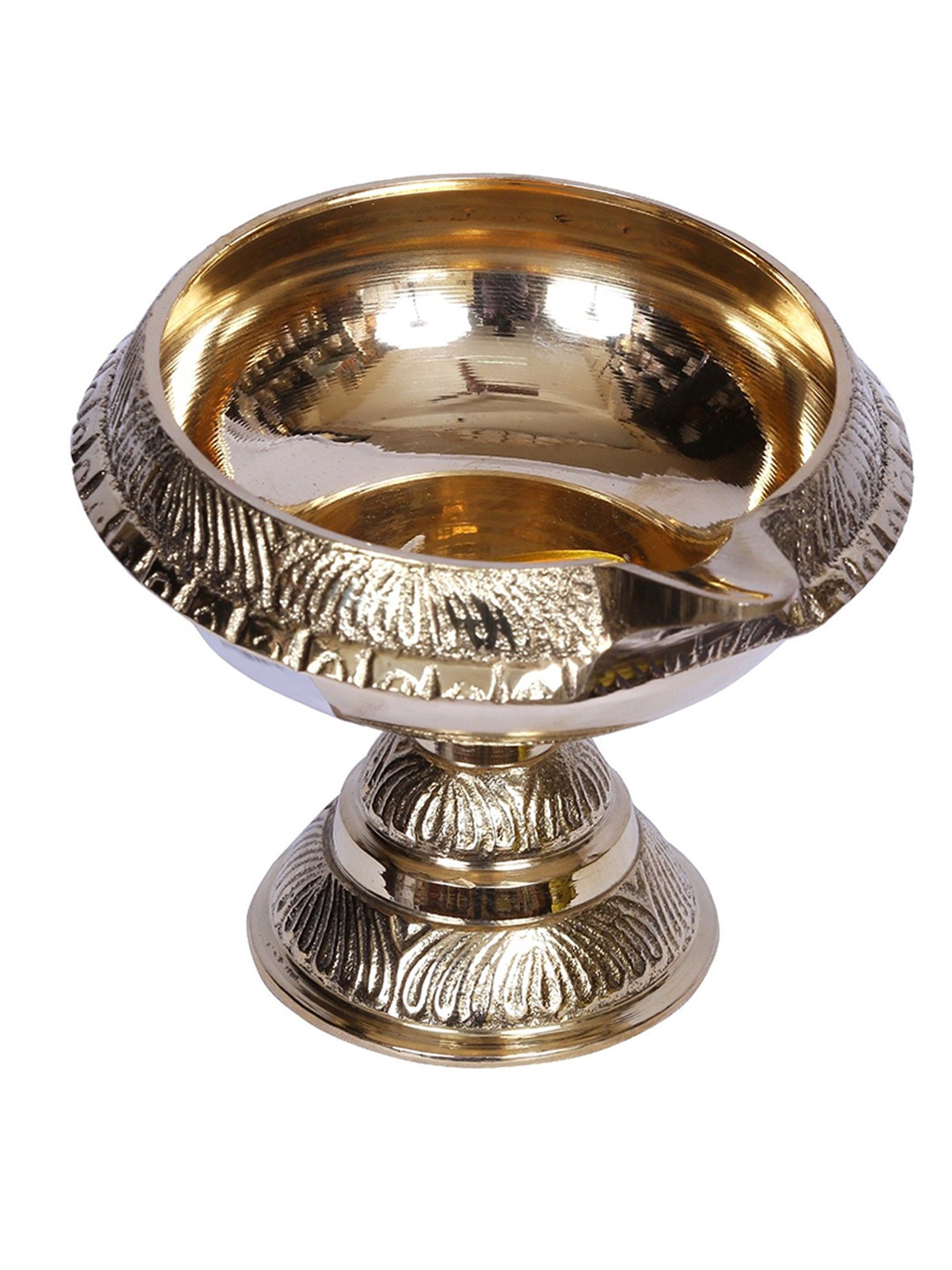 

Exotic India Gold-Toned Brass Kubera Pooja Diya