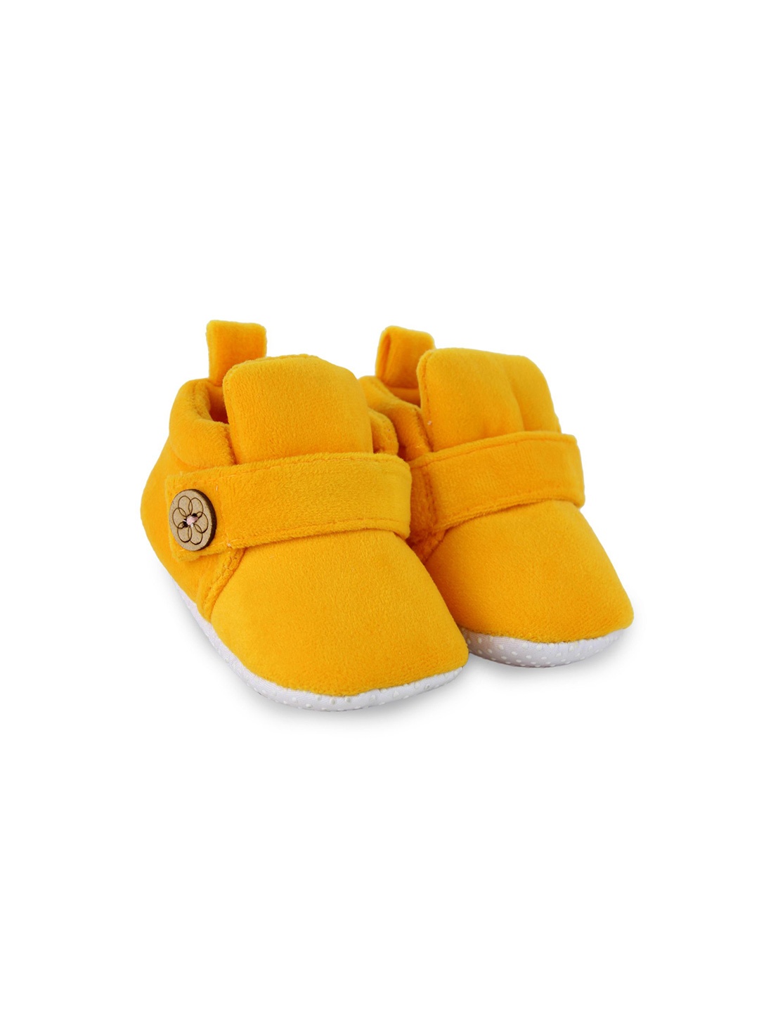 

NESKA MODA Unisex Kids Velvet Booties, Yellow