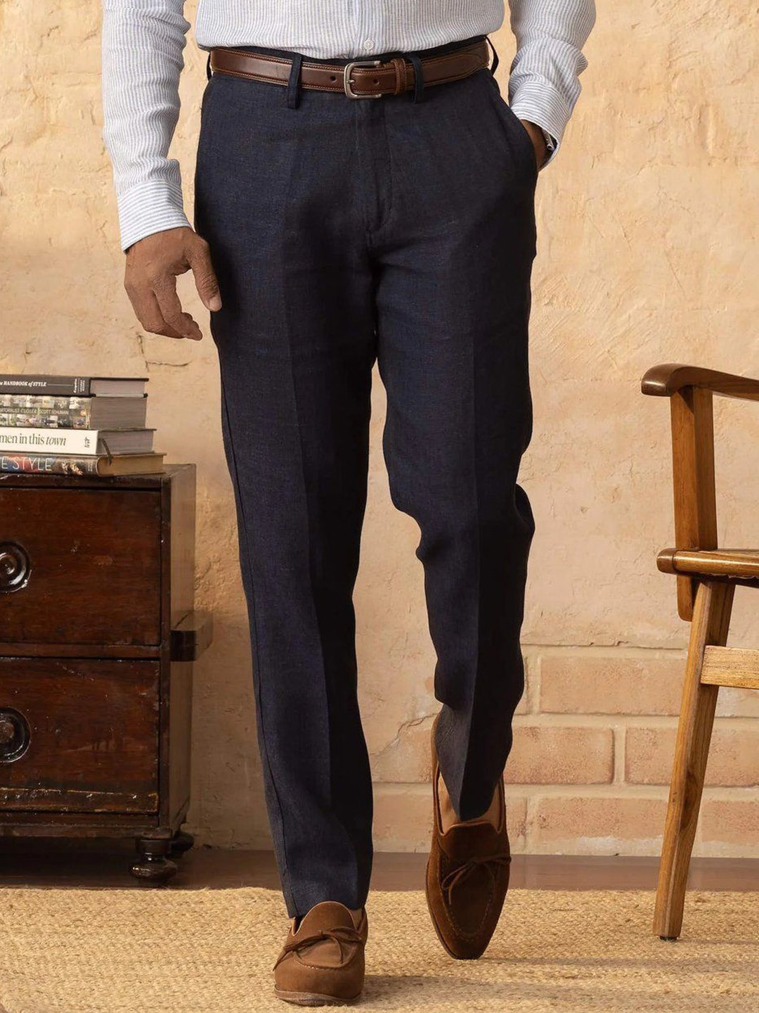 

Monks of Method Men Comfort Trousers, Navy blue