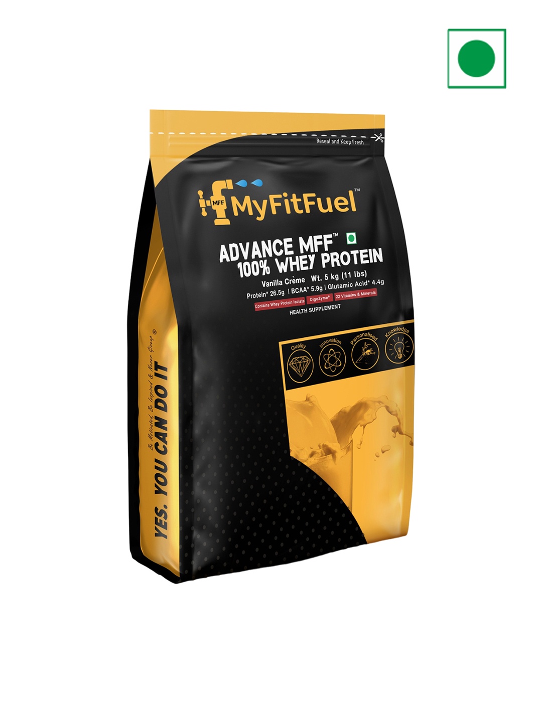 

MyFitFuel Advance 100% Whey Protein- Vanilla Creme Flavour- 5kg, Cream