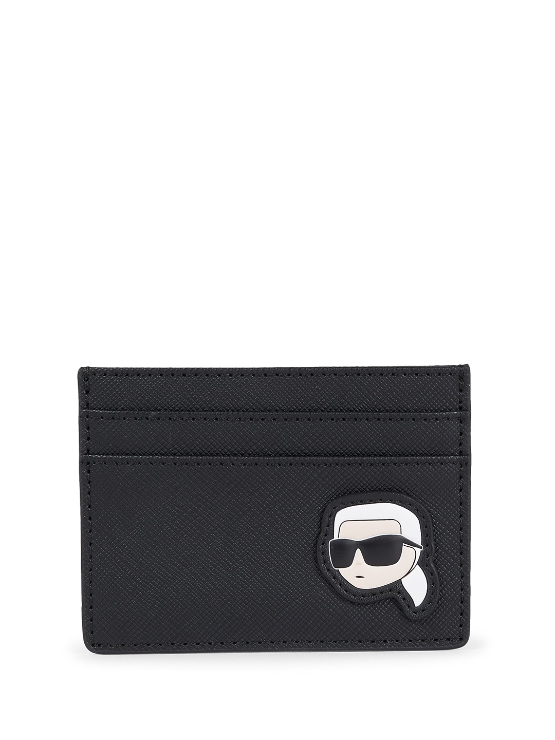 

Karl Lagerfeld Men Abstract PU Card Holder, Black