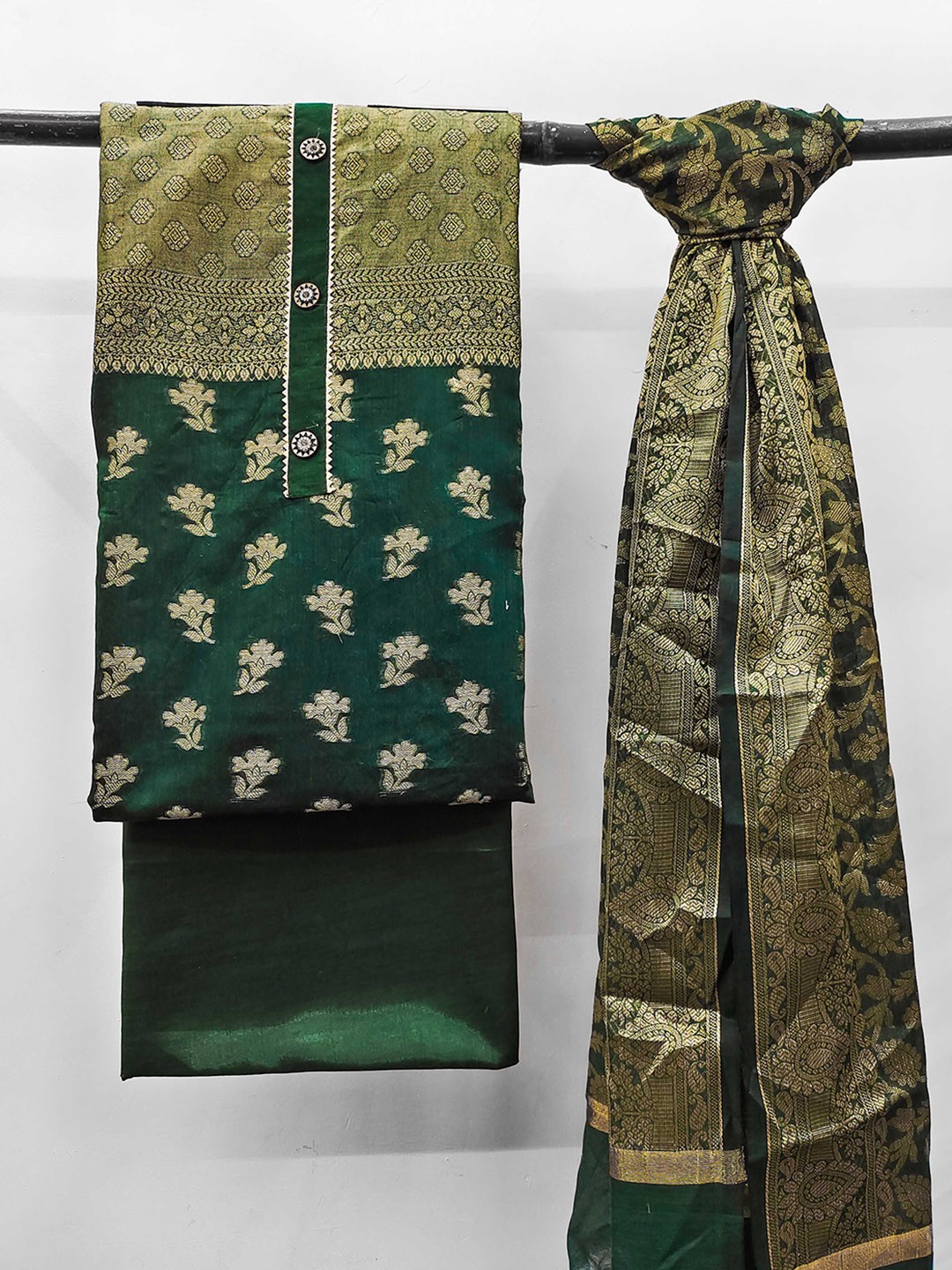 

KIMISHA Unstitched Dress Material, Green