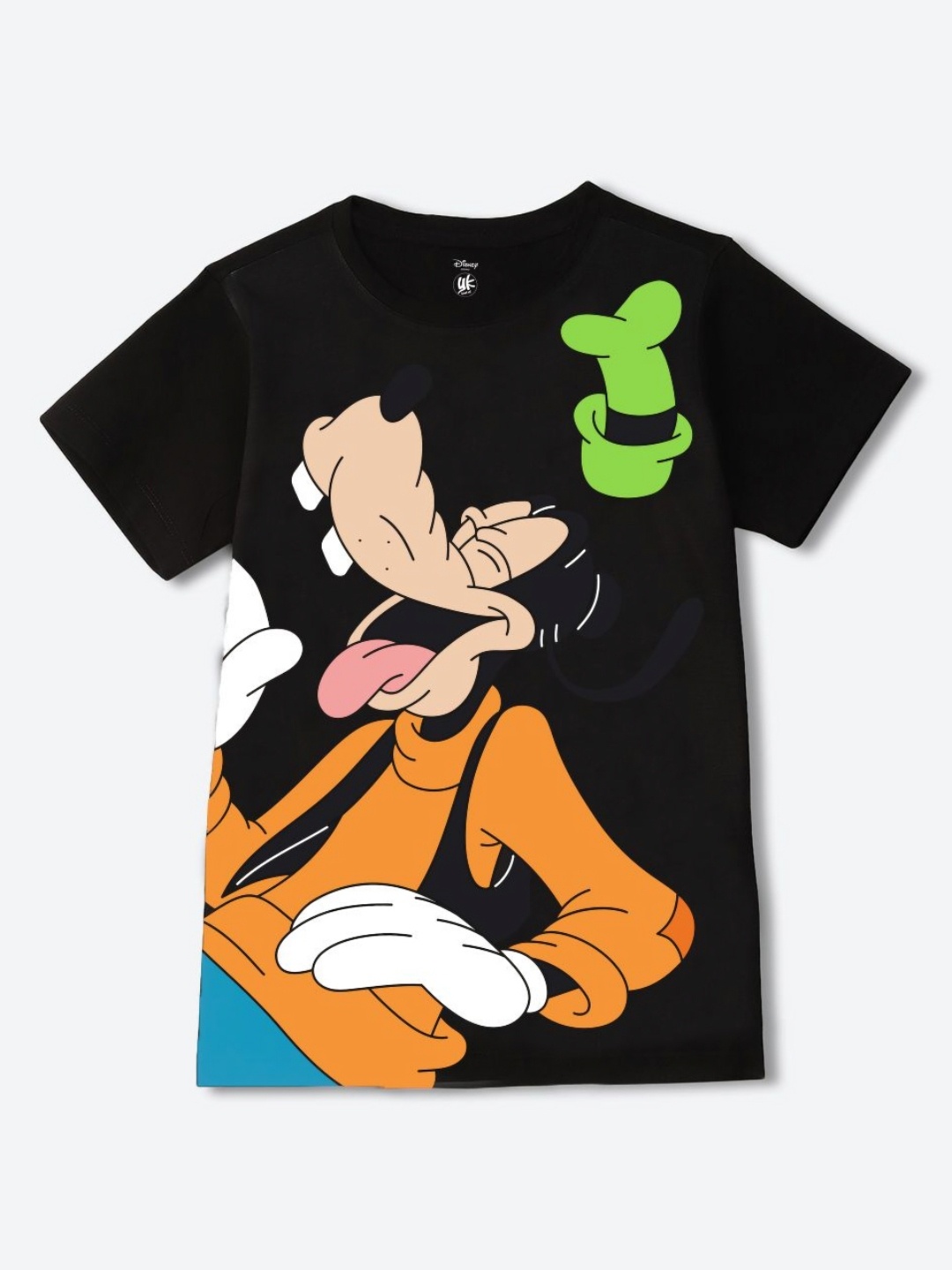 

YK Disney Boys Graphic Printed Round Neck Cotton T-shirt, Black