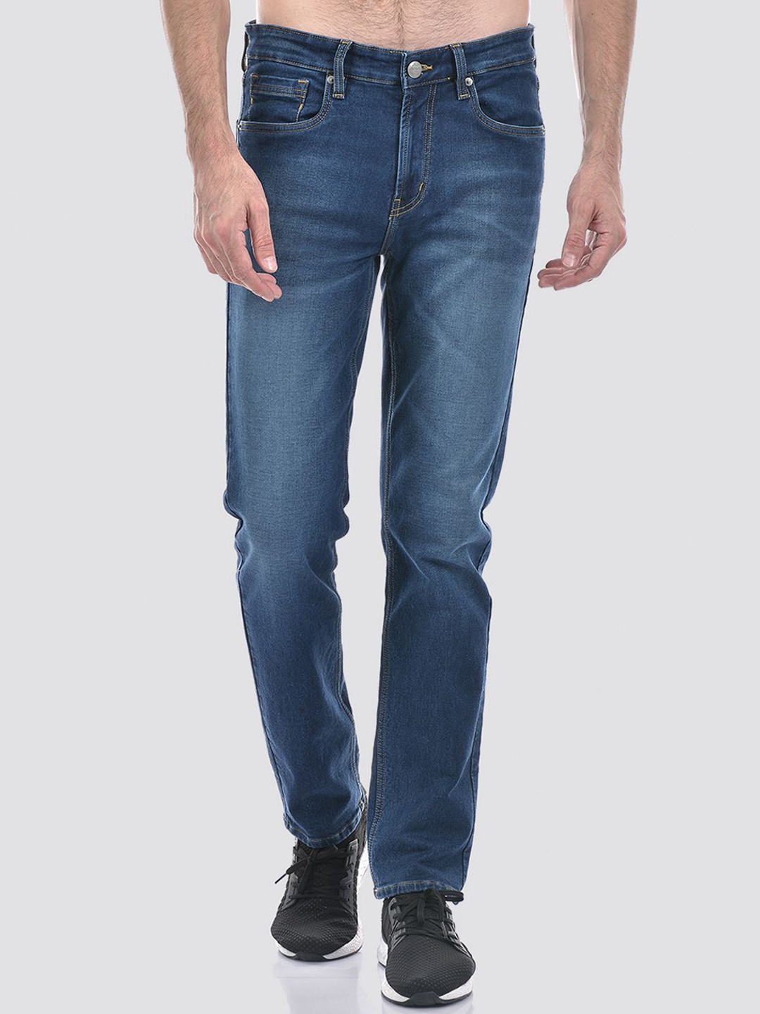

Numero Uno Men Slim Fit Light Fade Stretchable Jeans, Blue