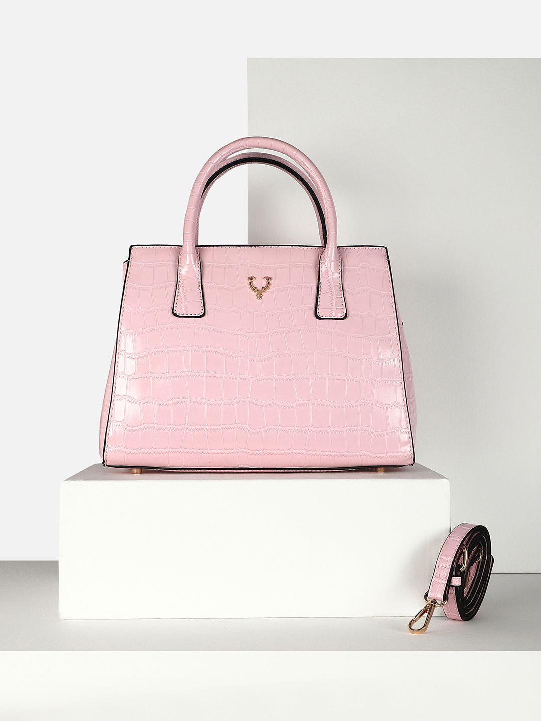 

Allen Solly Woman PU Structured Handheld Bag, Pink