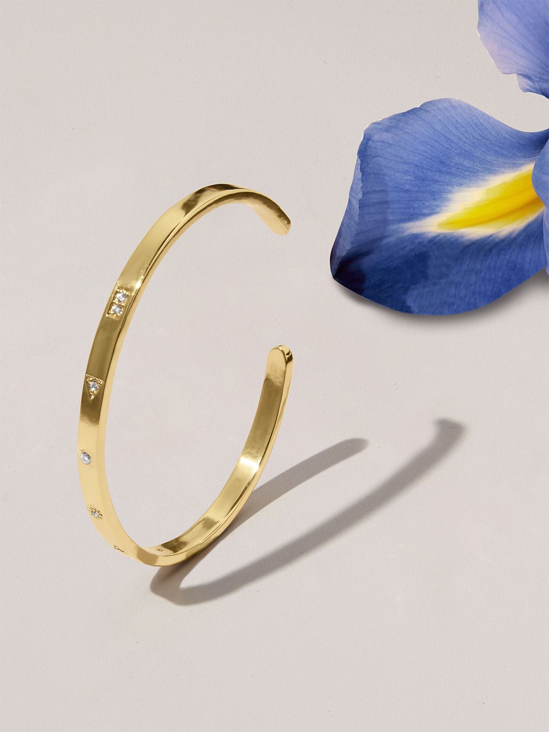 

Accessorize 14K Gold Plated Cubic Zirconia Cuff Bracelet