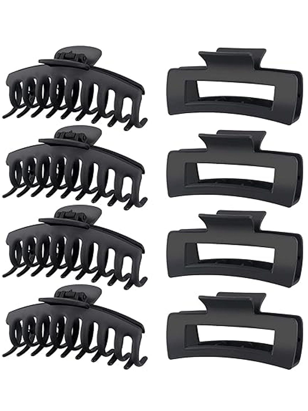 

Xivir Set Of 8 Women Claw Clip, Black