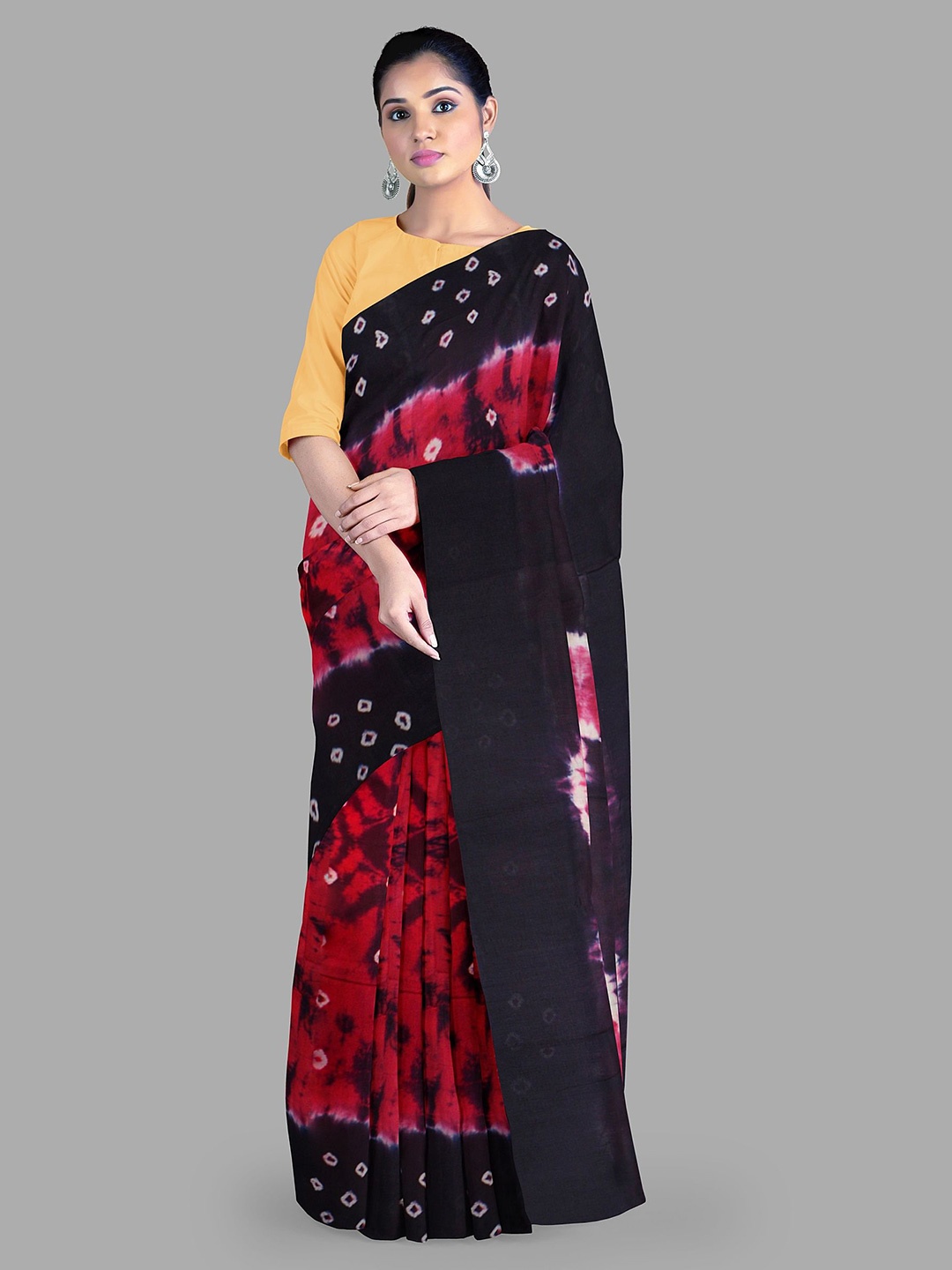 

The Chennai Silks Tie and Dye Pure Cotton Saree, Pink