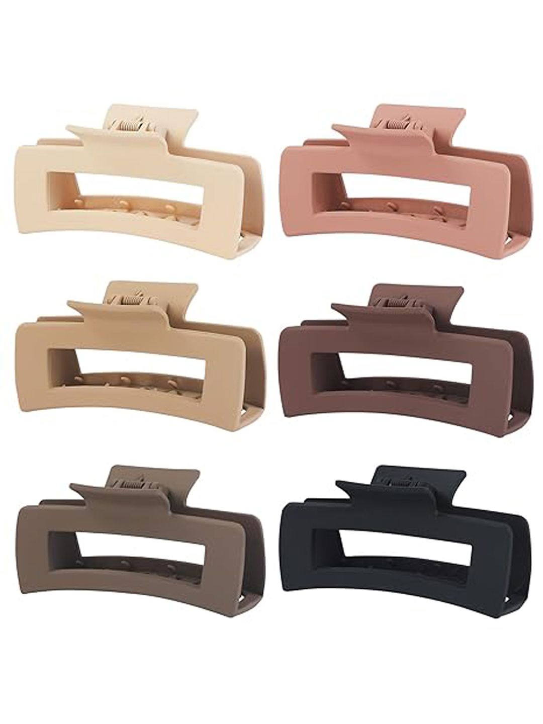 

Softwrap Set Of 6 Women Claw Clip, Black