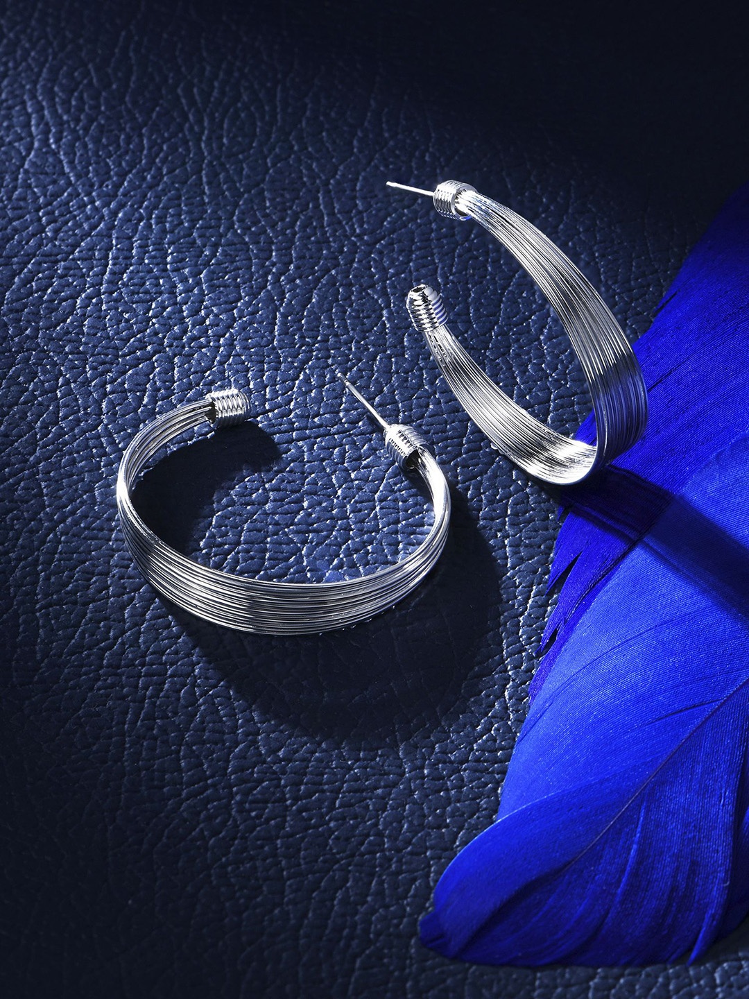 

Accessorize London Circular Half Hoop Earrings, Silver
