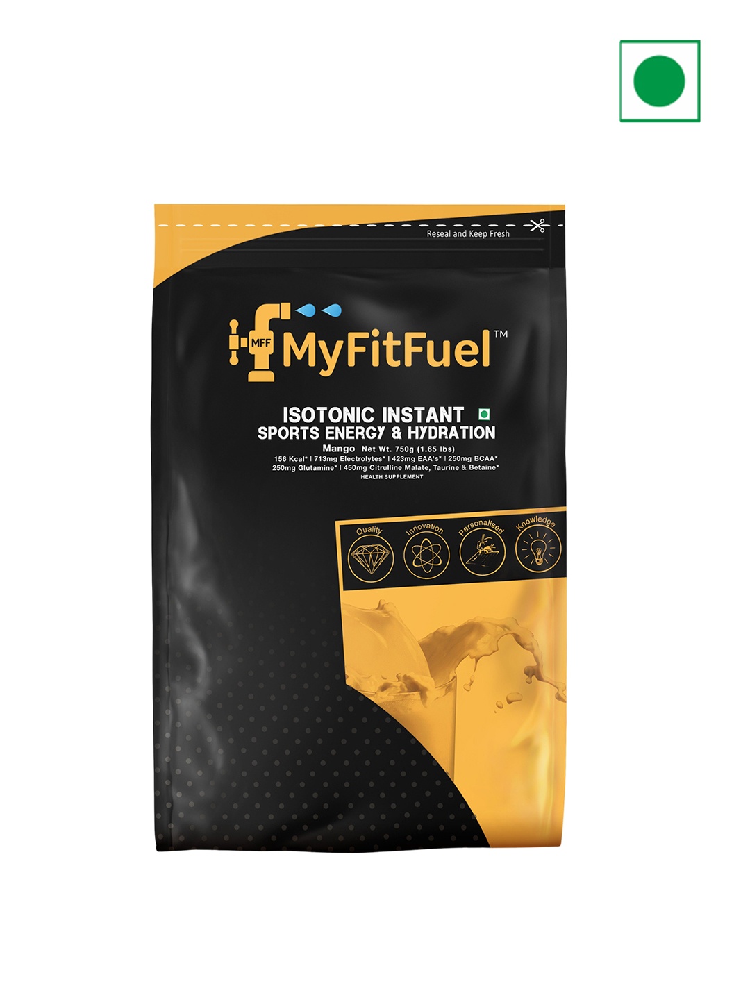 

MyFitFuel Isotonic Instant Sports Energy & Hydration -750g-Mango, Yellow