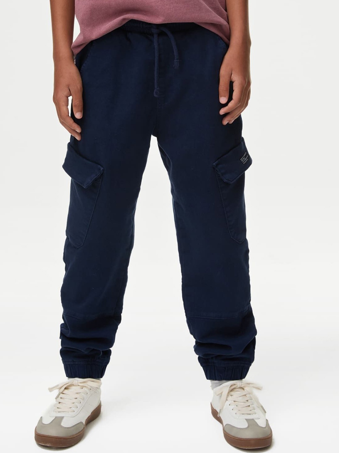 

Marks & Spencer Boys High-Rise Joggers Trousers, Navy blue