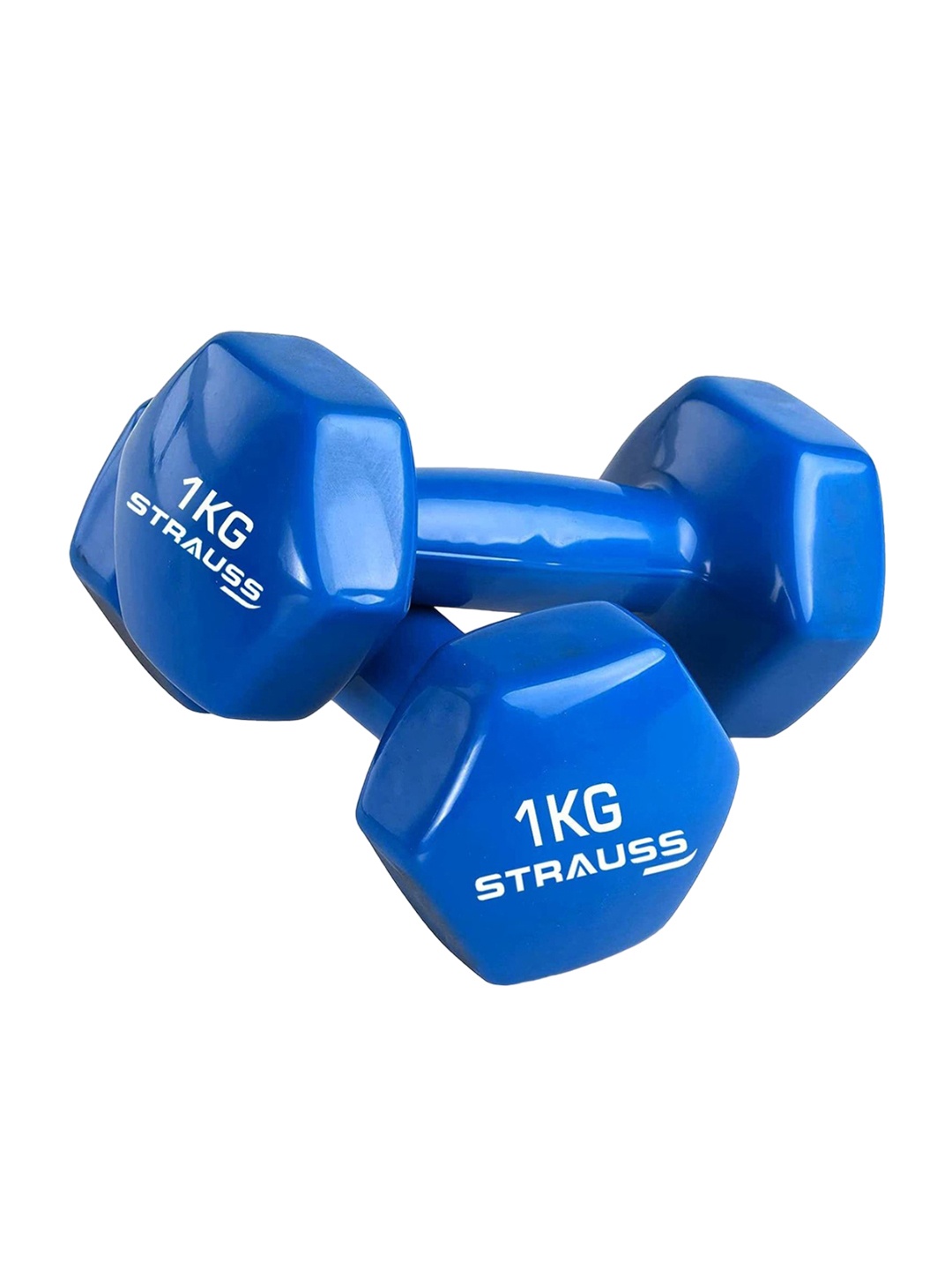 

STRAUSS Pack Of 2 Dumbbells Set 1kg Each, Blue