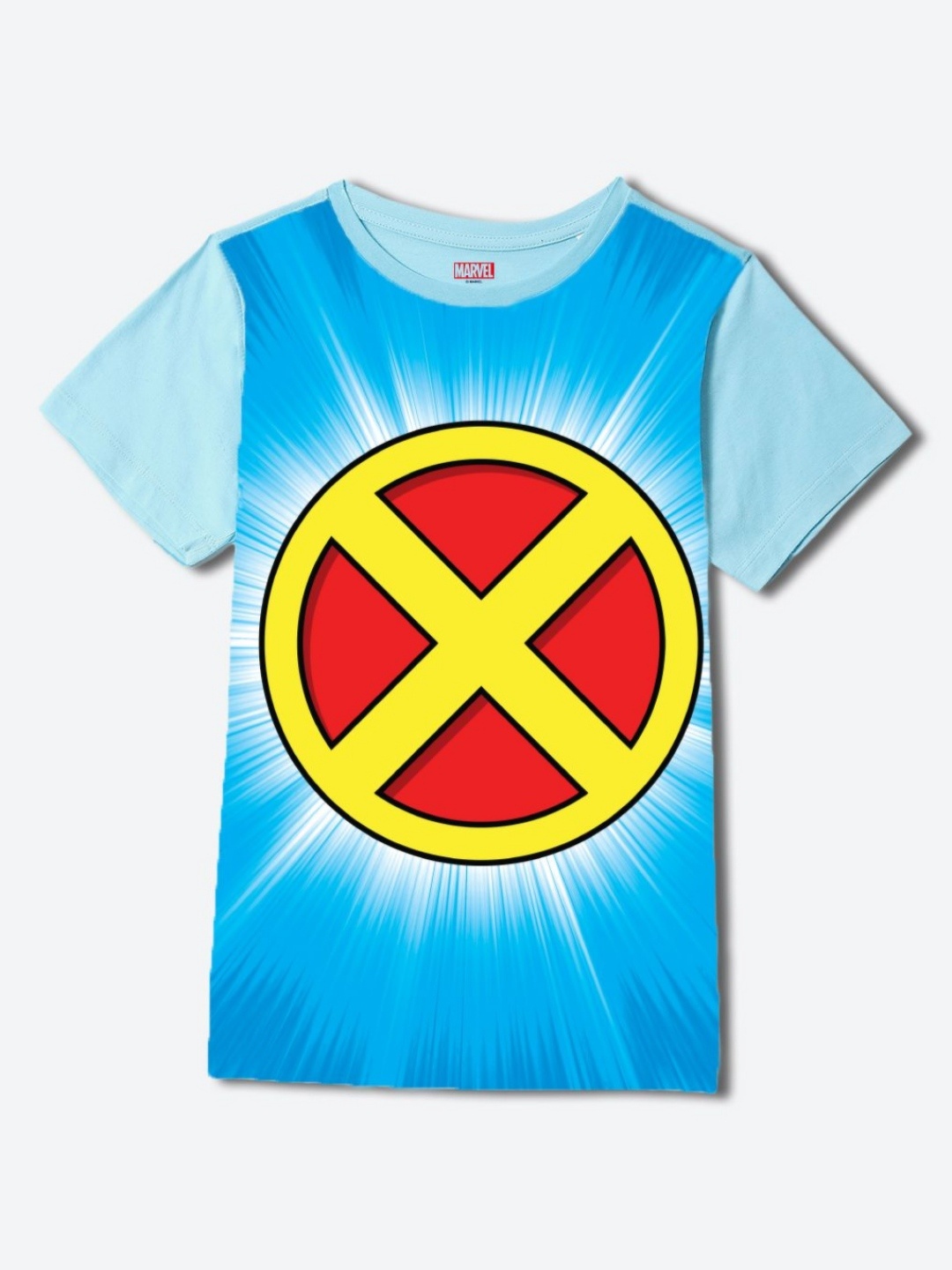 

YK Marvel Boys Graphic Printed Round Neck Cotton T-shirt, Blue
