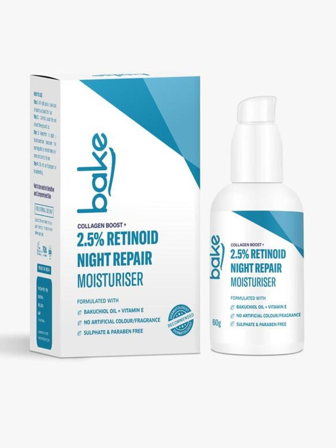 

BAKE 2.5 % Retinoid Night Repair Moisturizer - 60 g, White