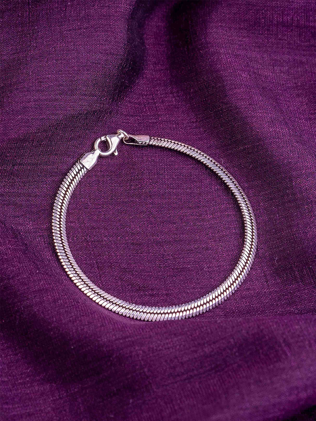 

STERLYN Women Sterling Silver Rhodium-Plated Link Bracelet