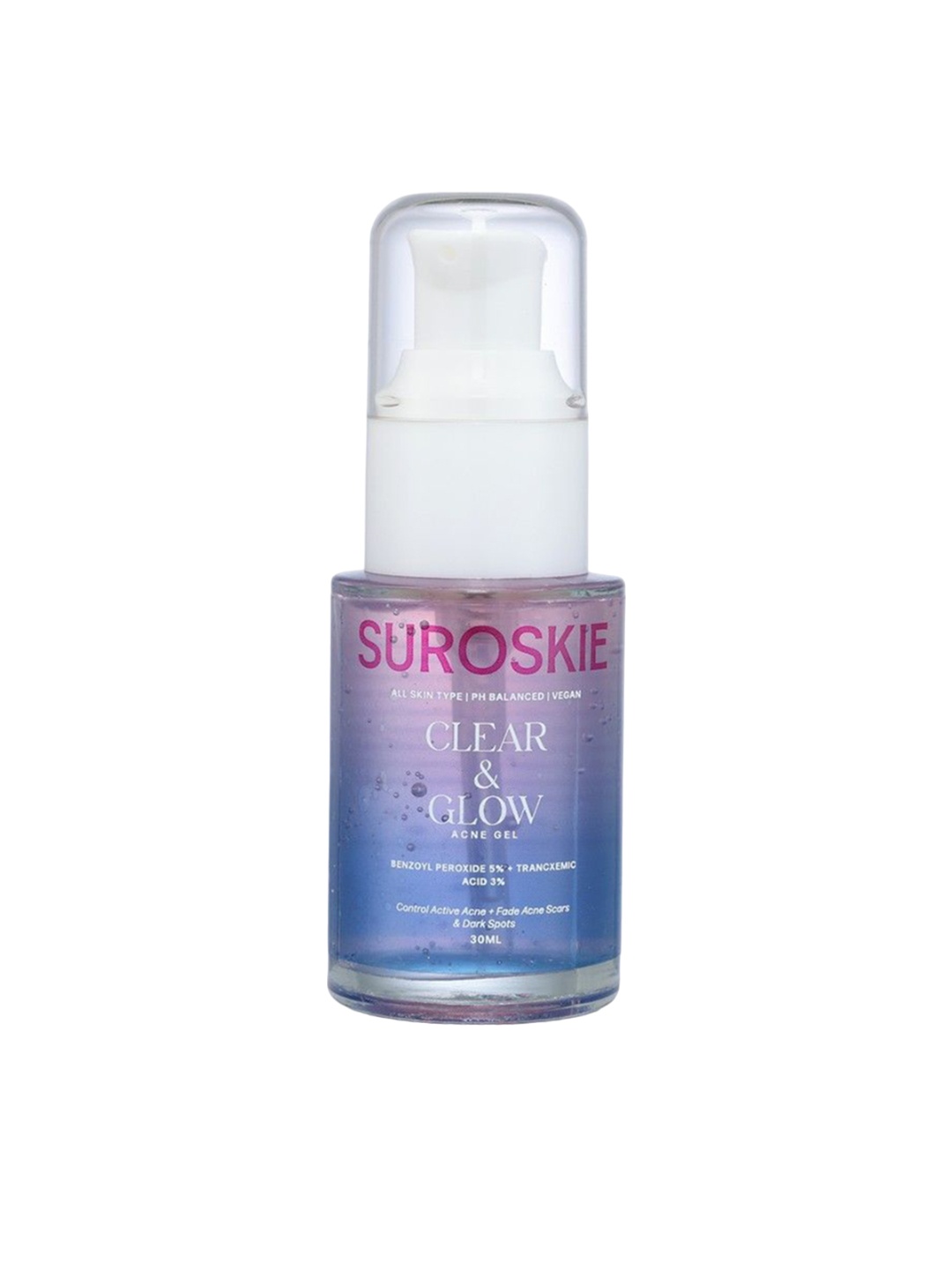 

SUROSKIE Clear & Glow 5% Benzoyl Peroxide Acne Gel - 30ml, Multi