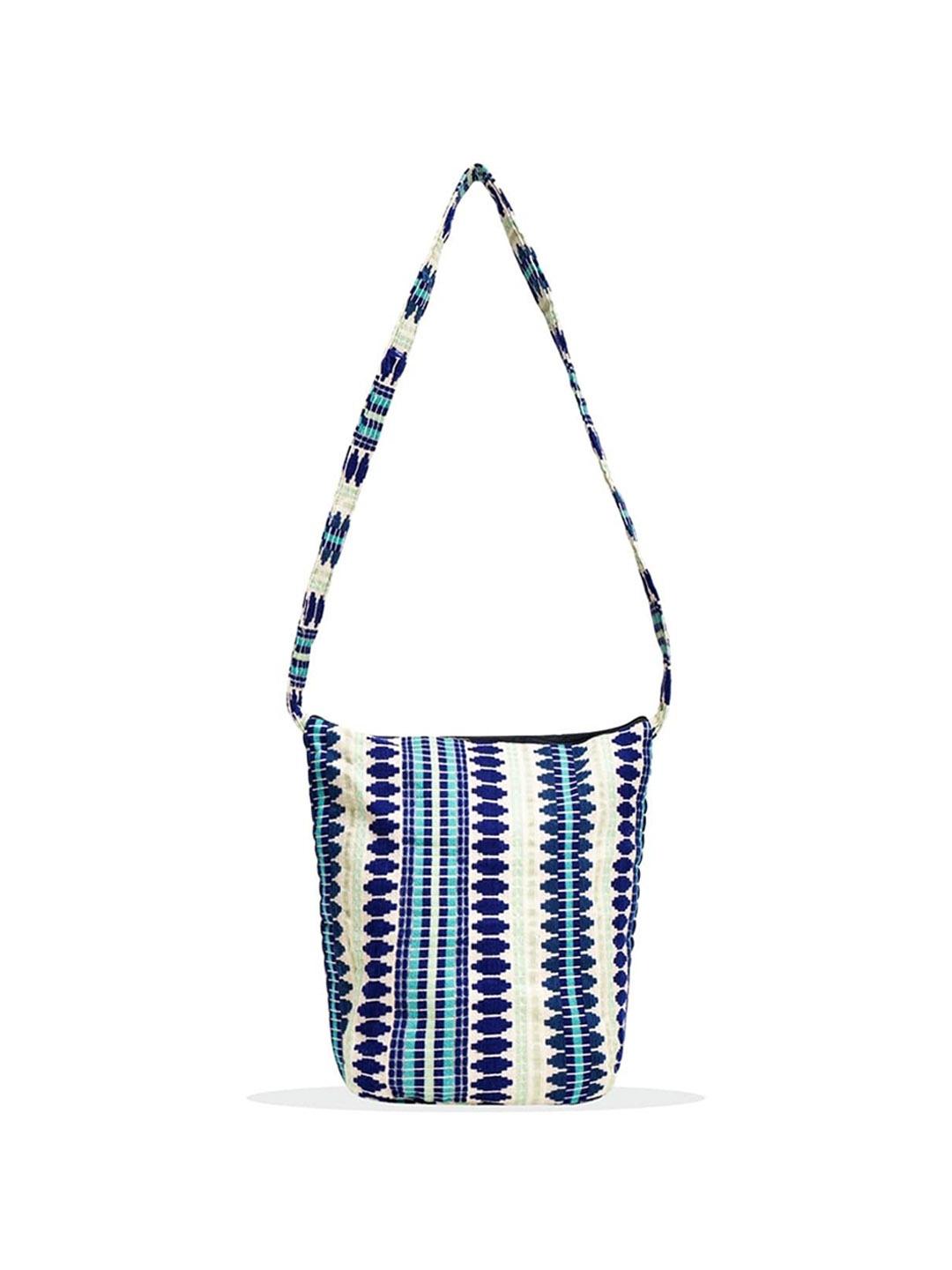 

STRAUSS Ethnic Motifs Printed Shopper Shoulder Bag, Blue