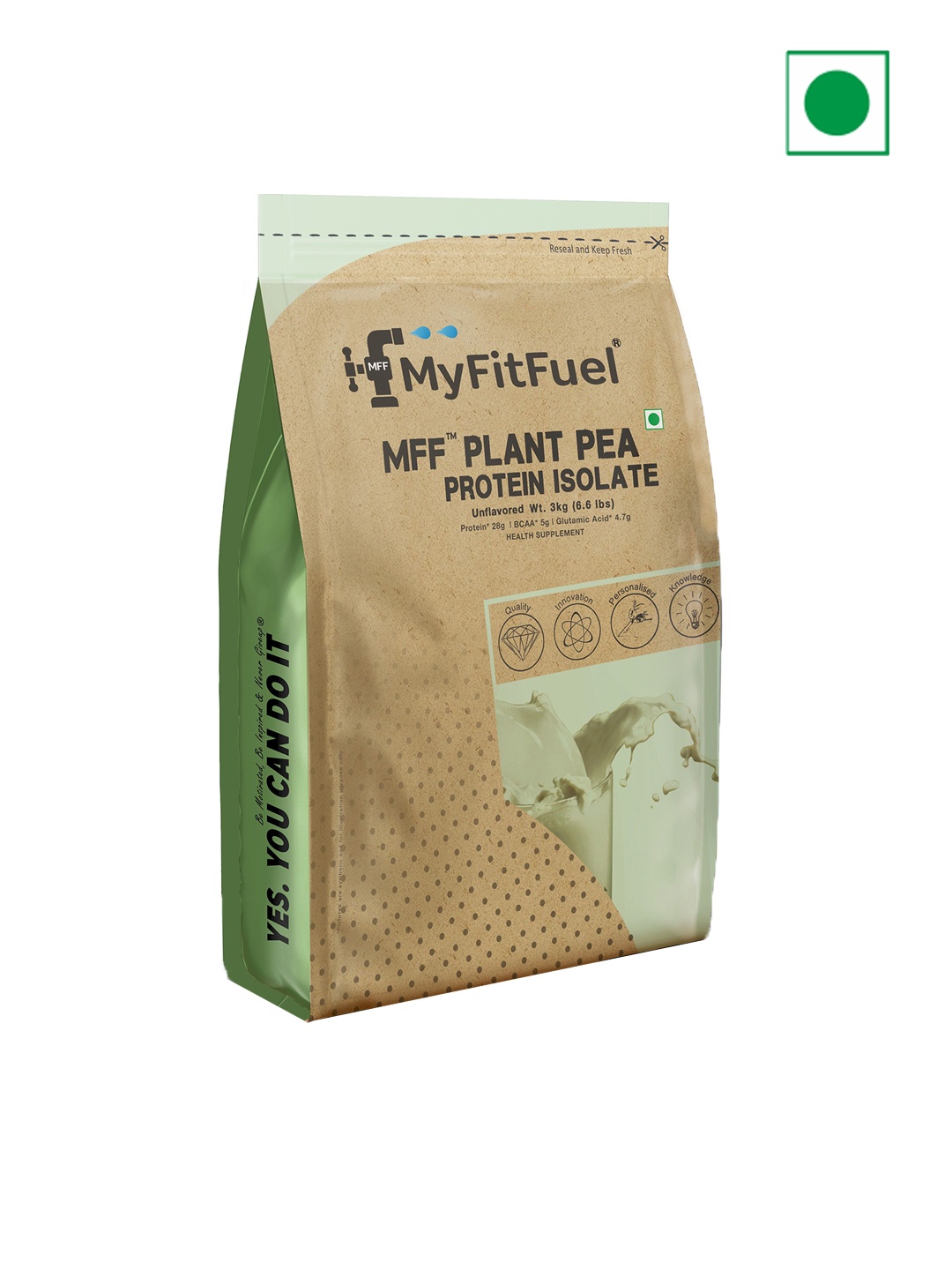 

MyFitFuel Plant Pea Protein Isolate - Unflavored - 3 kg, Cream