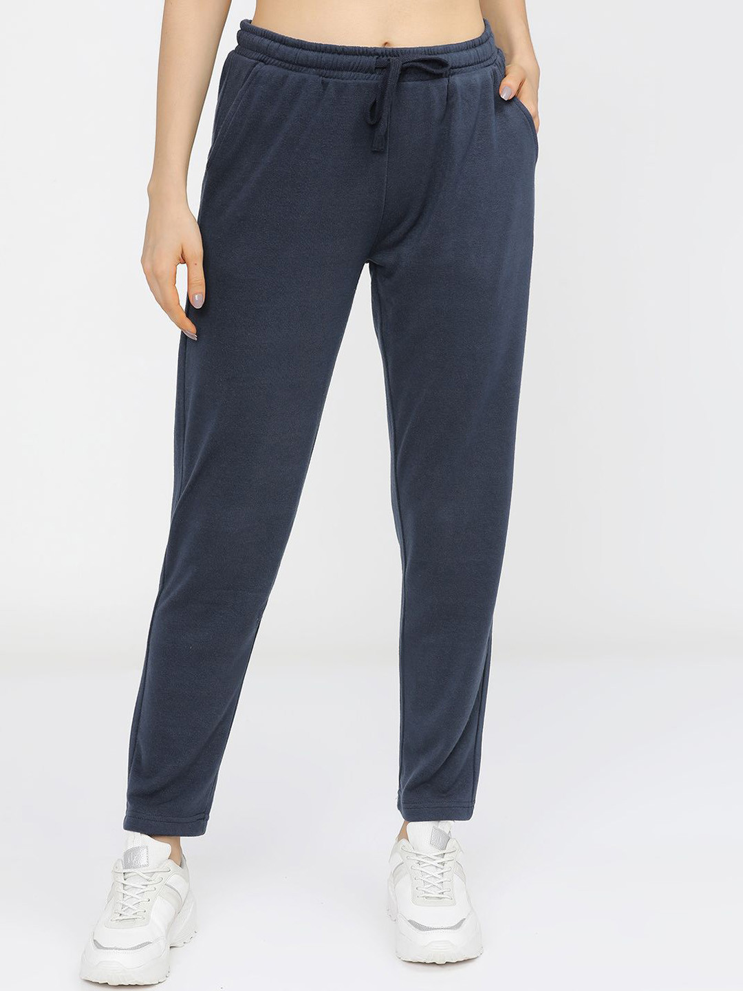 

Tokyo Talkies Women Solid Track Pants, Blue
