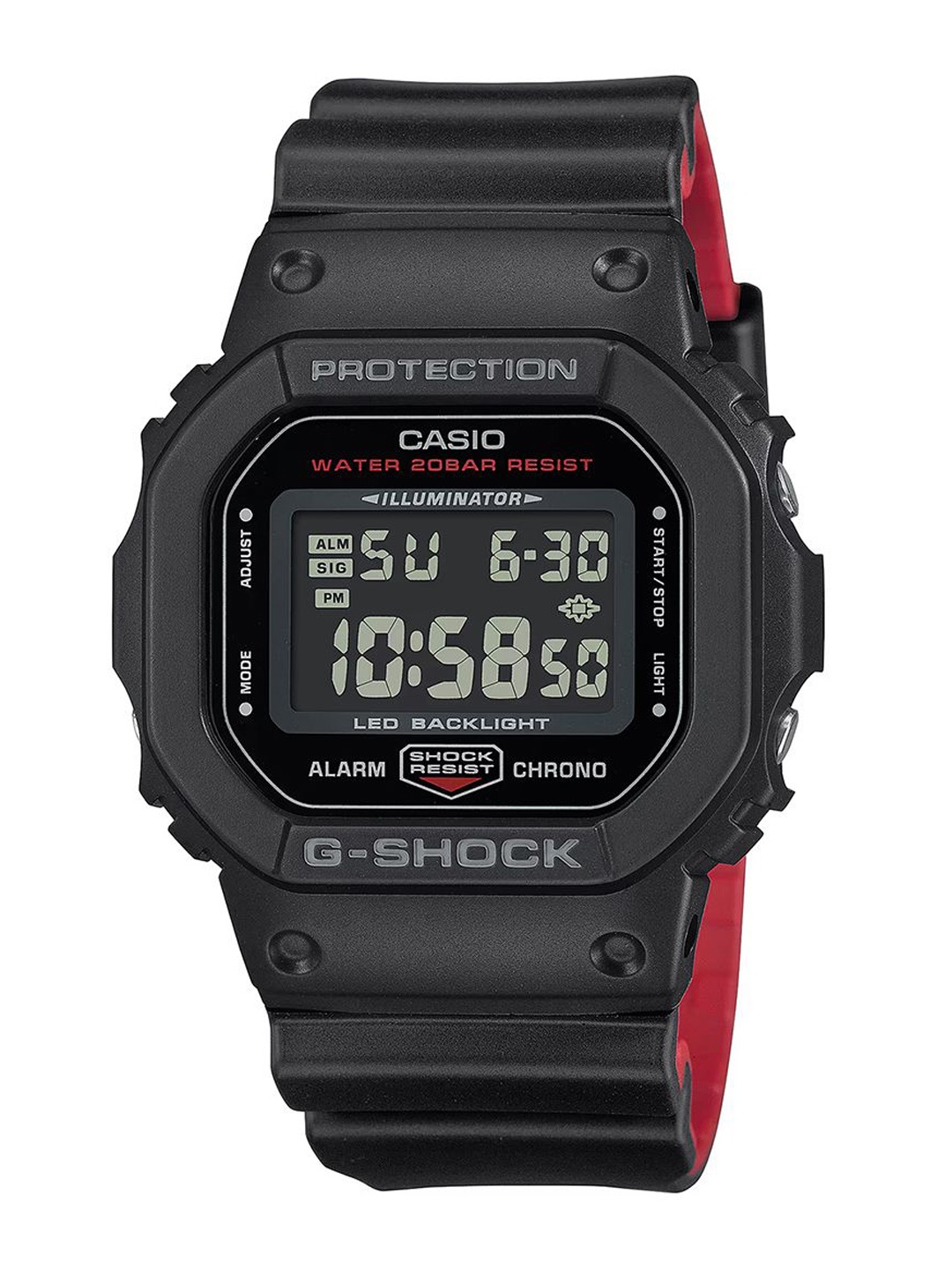 

CASIO Men Dial & Cuff Straps Digital Chronograph Watch G1515, Black