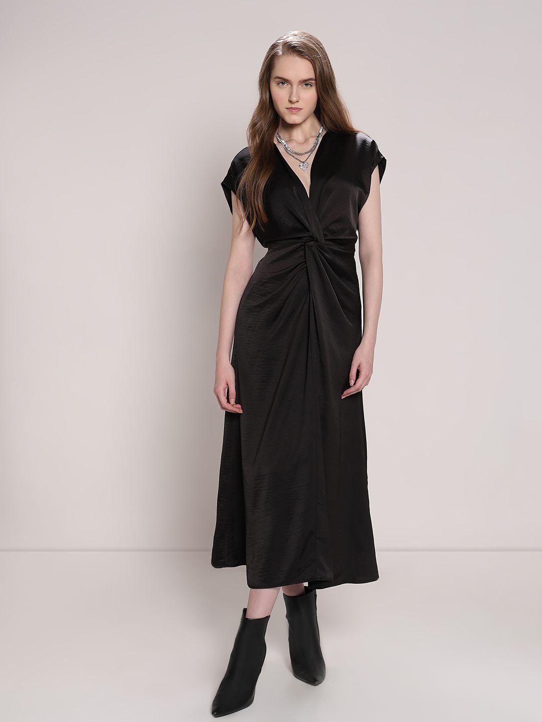 

Vero Moda Fit & Flare Midi Dress, Black