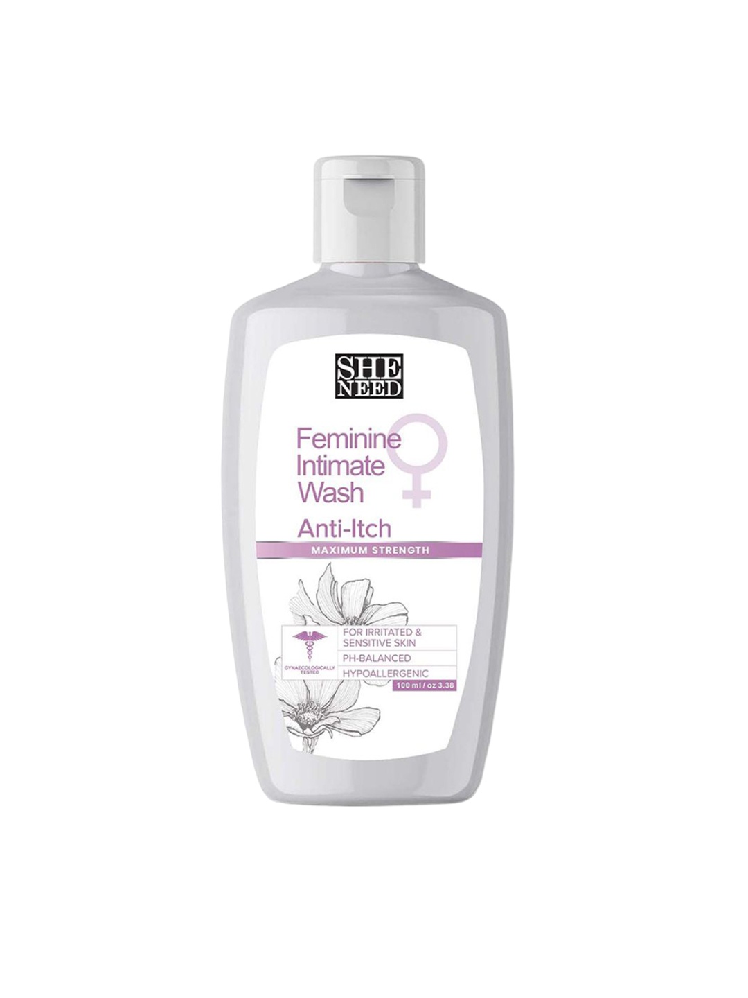 

SHENEED Feminine Intimate Wash For Anti-Itch-100ml, White