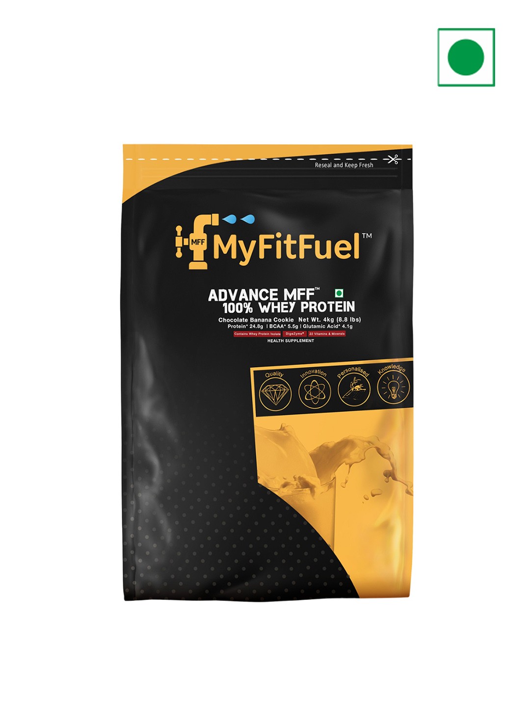 

MyFitFuel 100% Whey Protein - Chocolate Banana Cookie - 4 kg, Brown