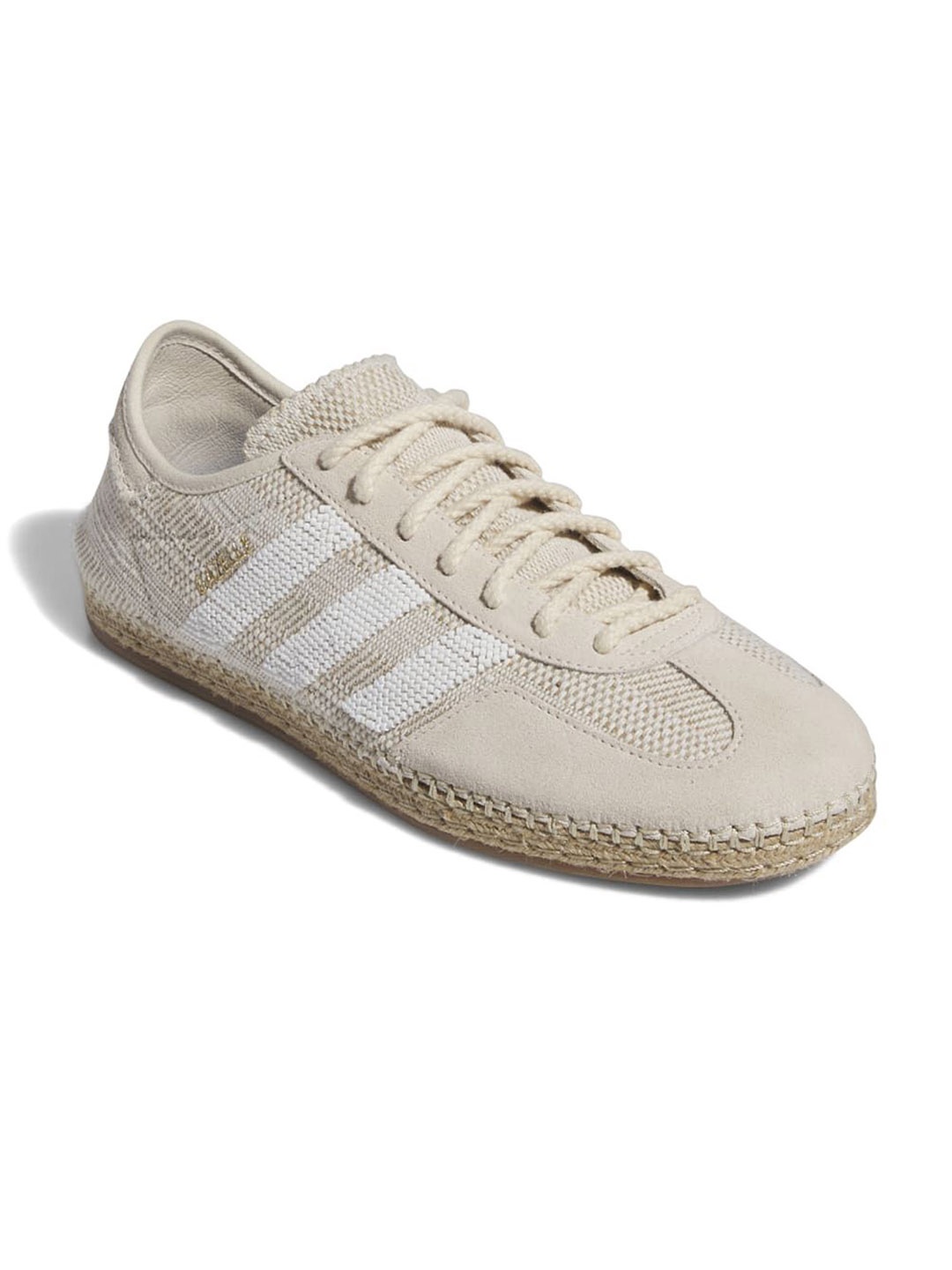 

ADIDAS Originals PNS GAZELLE Unisex Striped Leather Sneakers, Beige