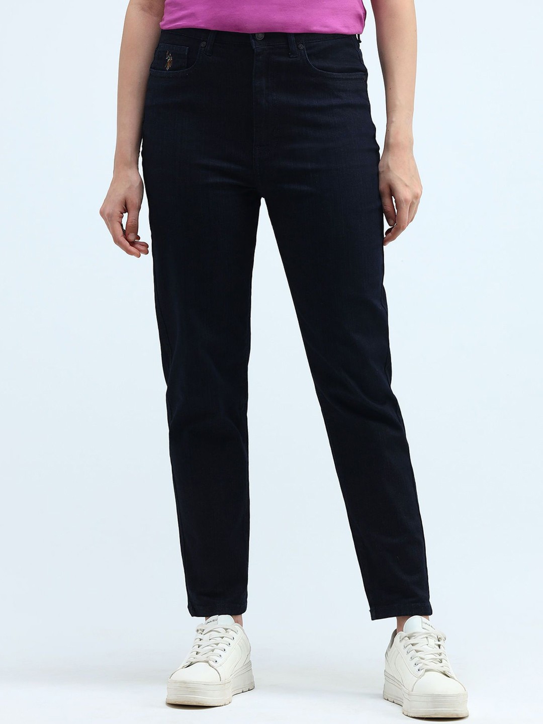 

U.S. Polo Assn. Women Women High-Rise Stretchable Jeans, Blue