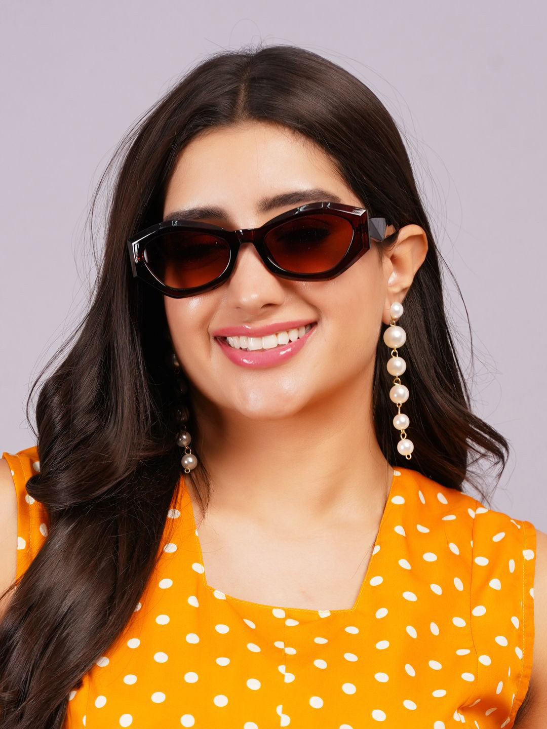 

DressBerry Women Other Sunglasses with UV Protected Lens, Brown